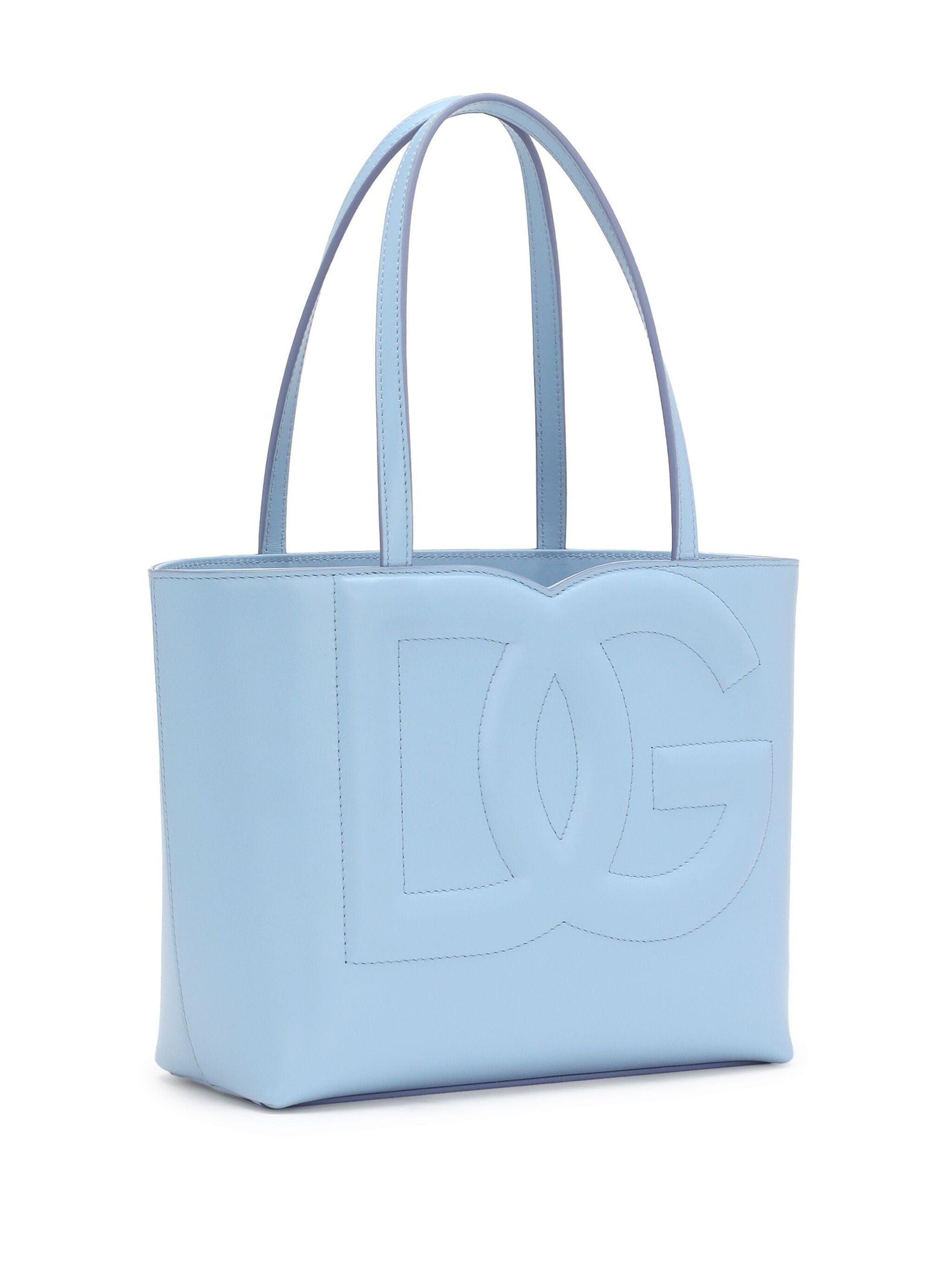 Dolce & Gabbana Small DG Logo Leather Tote Bag