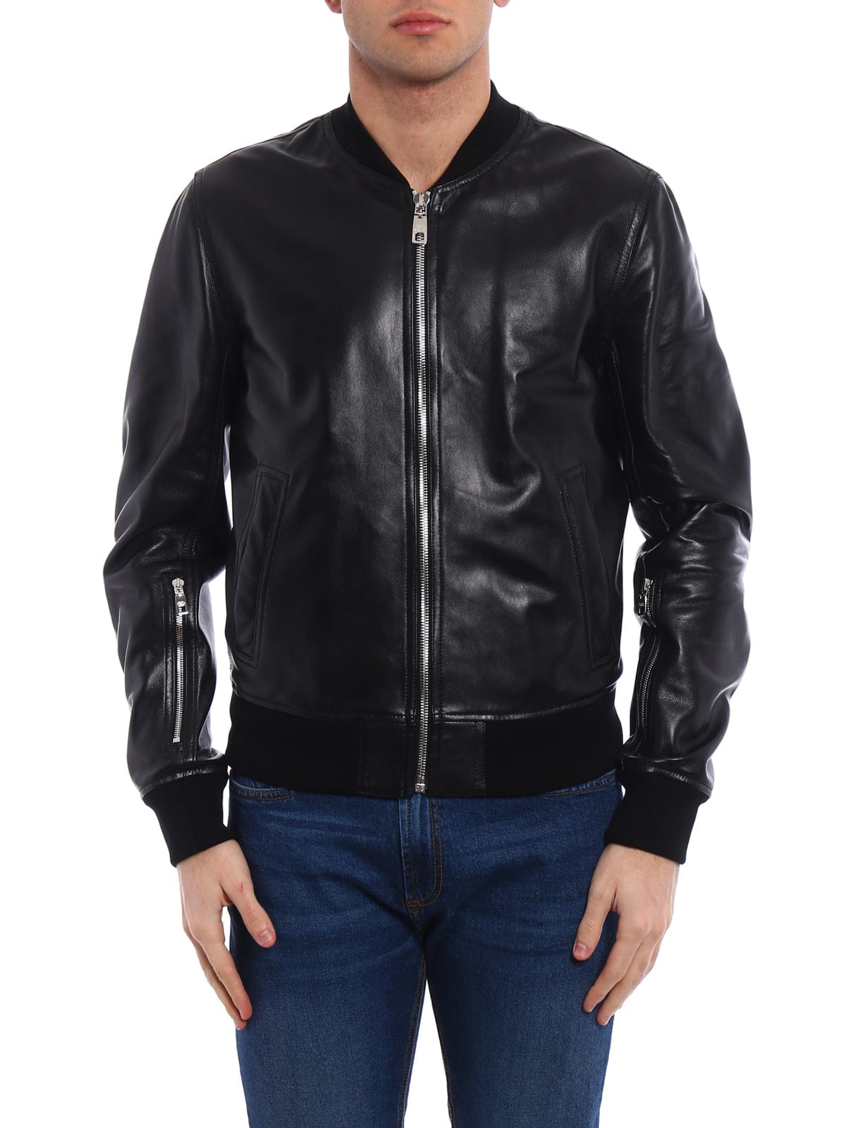 Dolce & Gabbana Soft Leather Classic Bomber Jacket