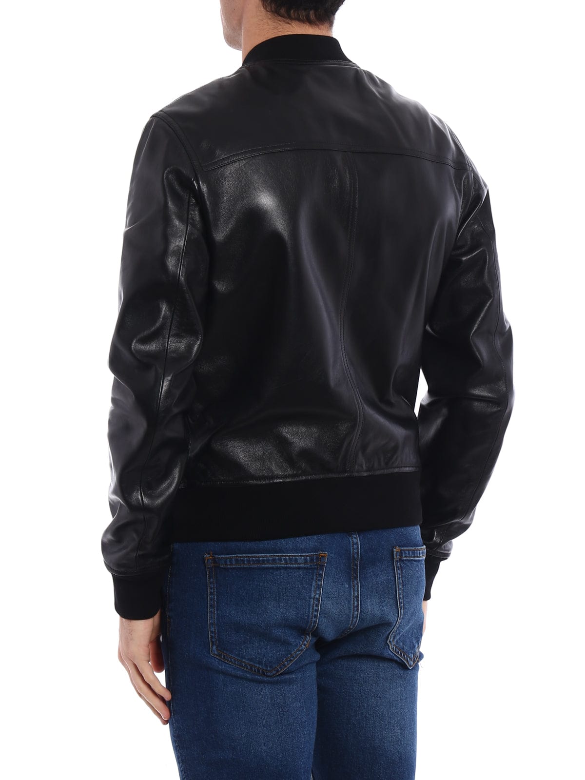 Dolce & Gabbana Soft Leather Classic Bomber Jacket