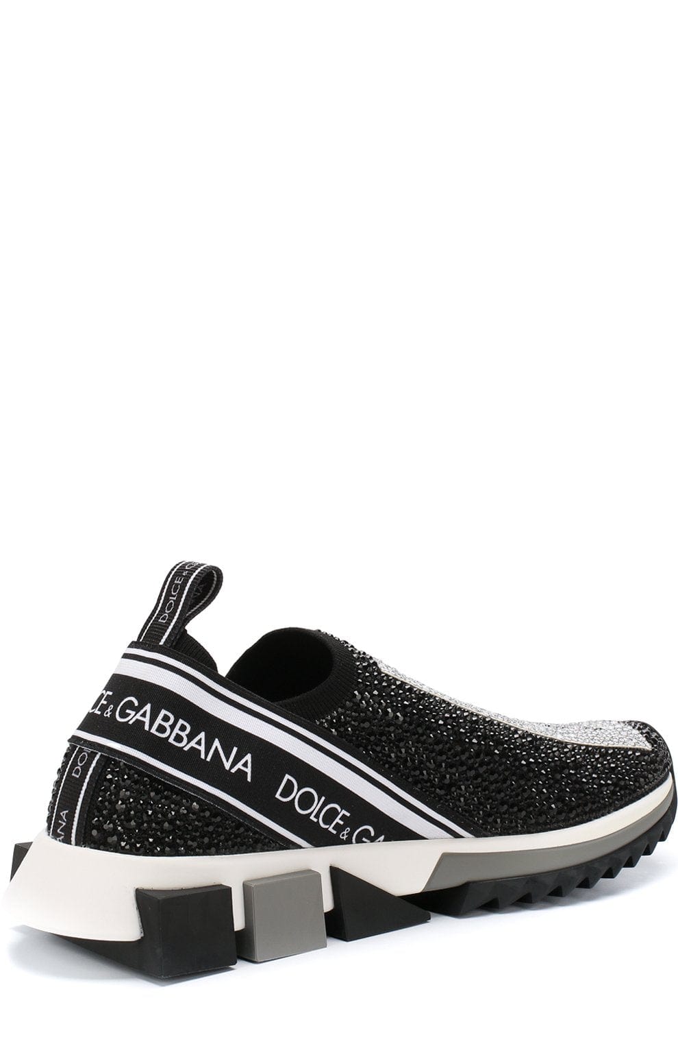 Dolce & Gabbana Sorrento Crystal Embellished Slip-On Sneakers