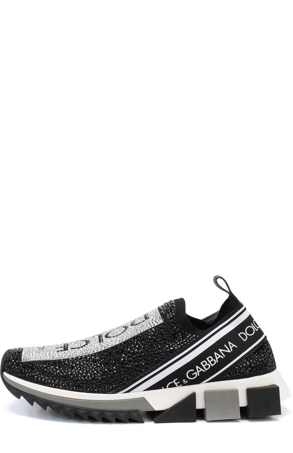 Dolce & Gabbana Sorrento Crystal Embellished Slip-On Sneakers