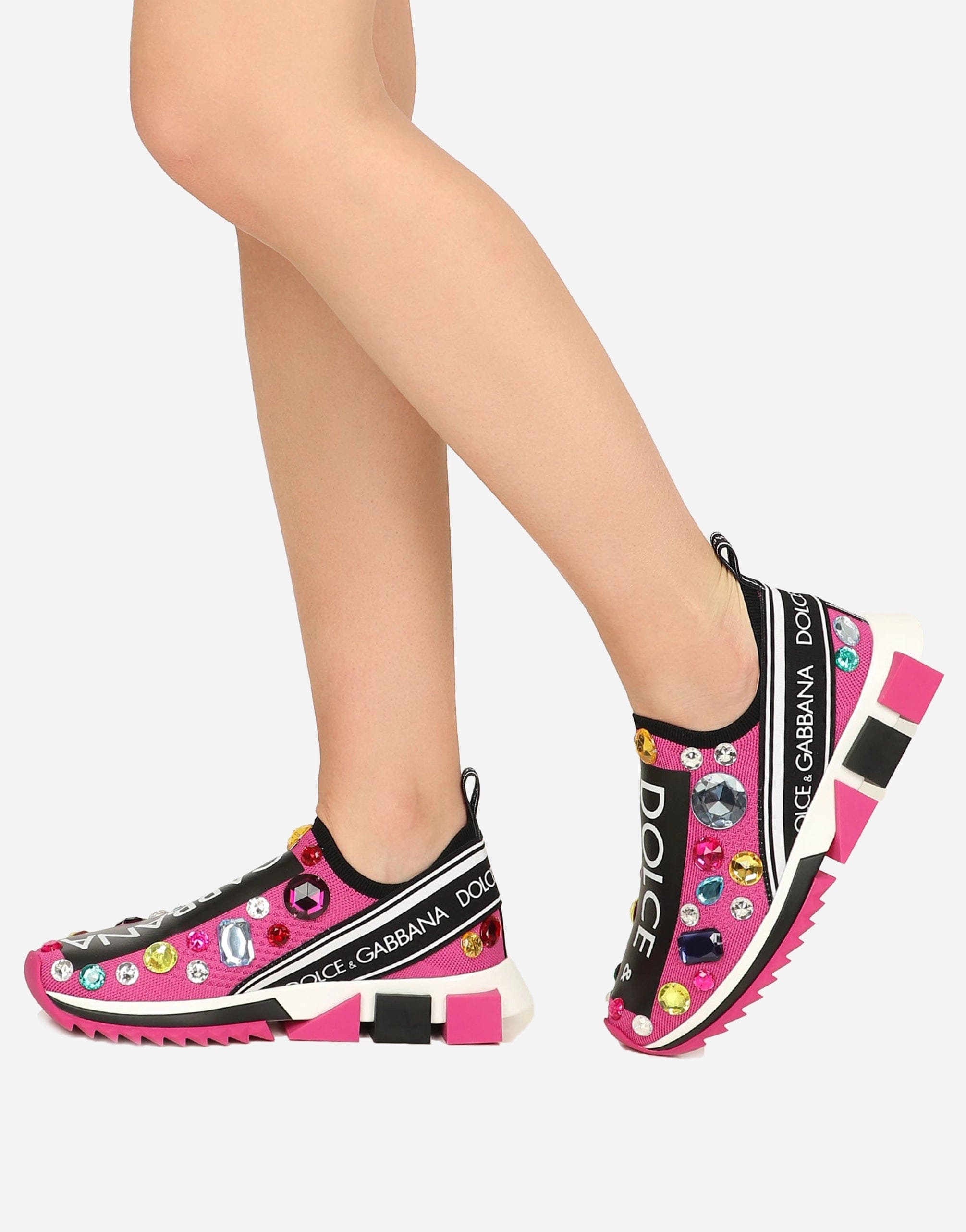 Dolce & Gabbana Sorrento Embellished Sneakers