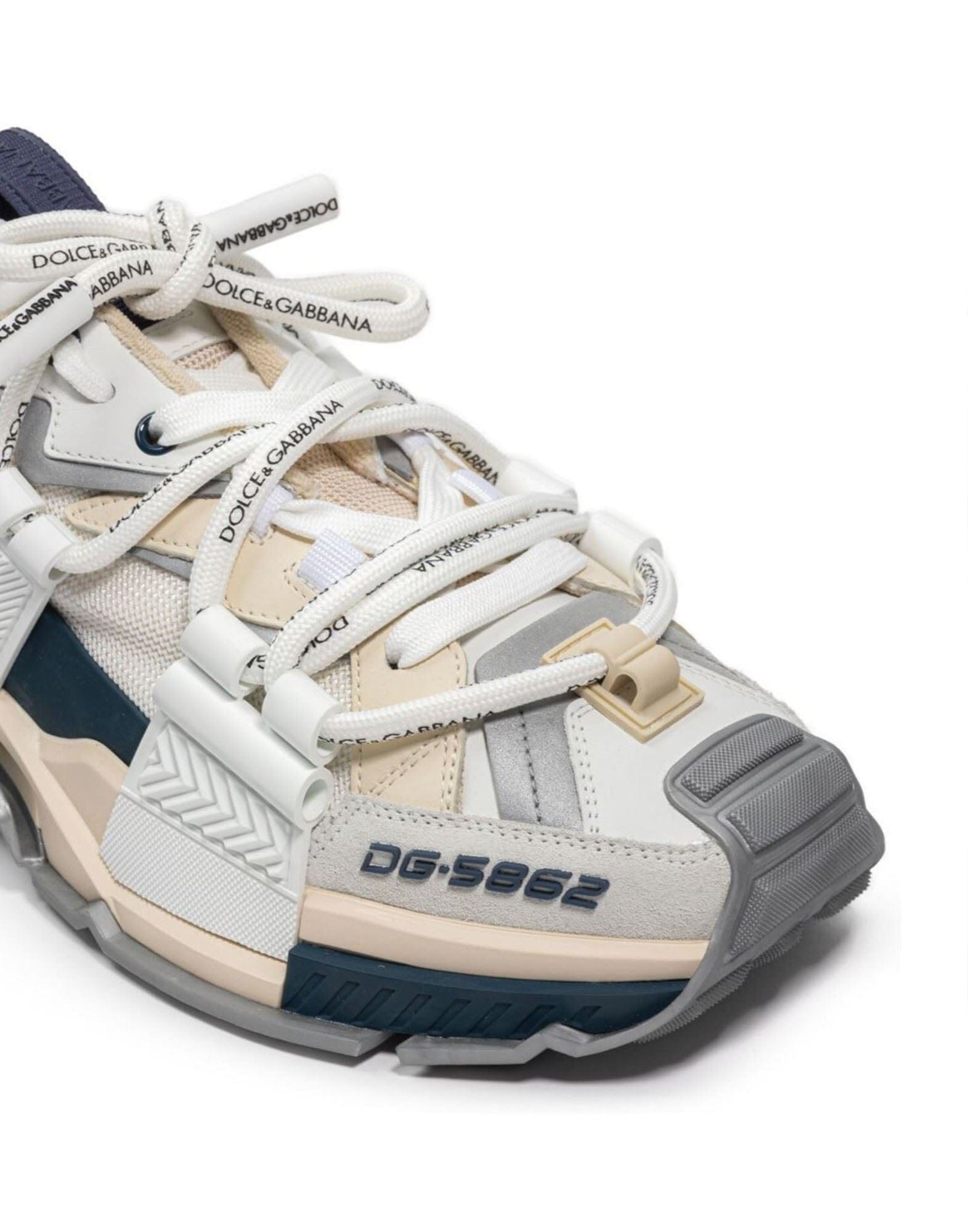 Dolce & Gabbana Space Panelled Lace-Up Sneakers