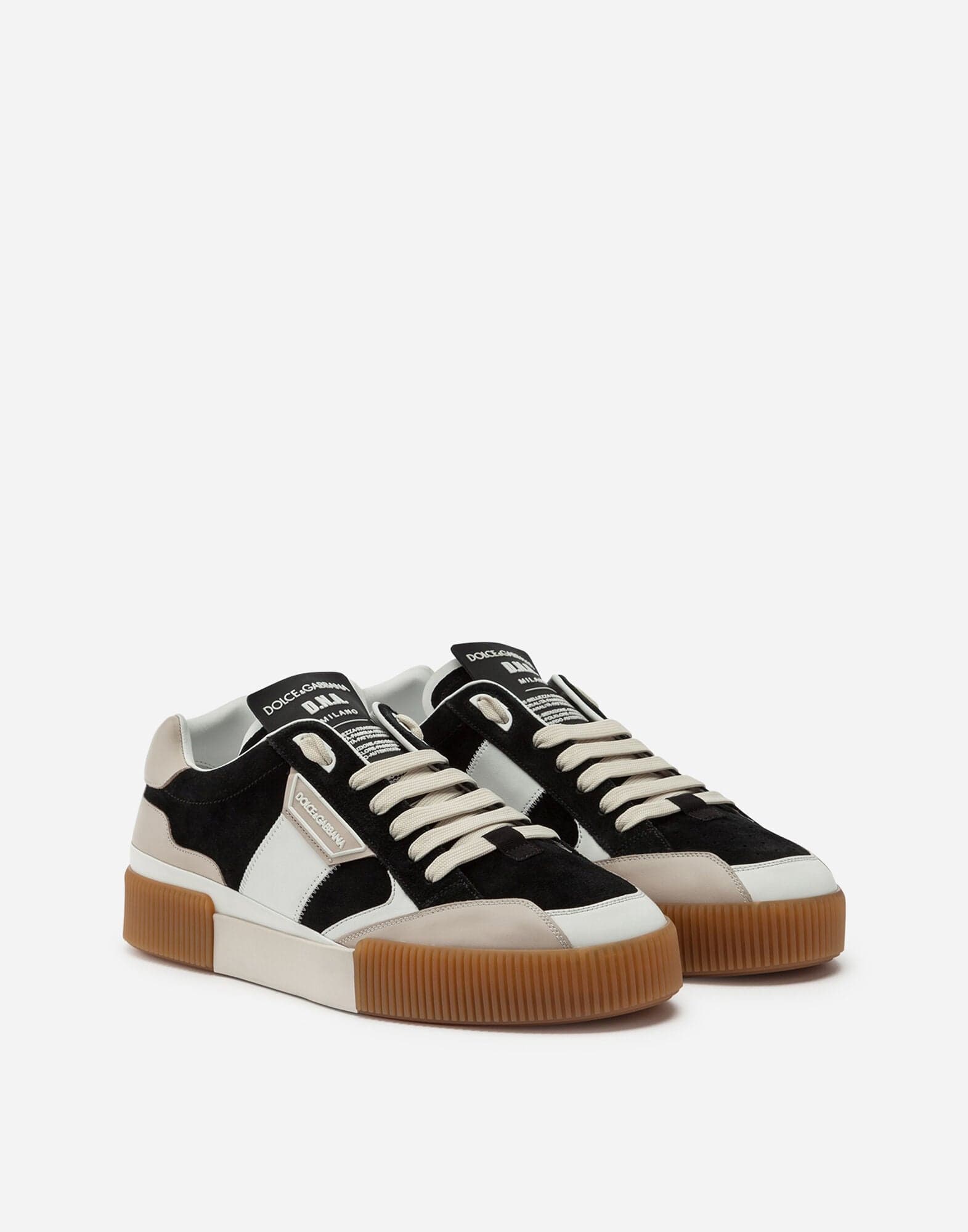 Dolce & Gabbana Miami sneakers in calfskin nappa and split-grain leather