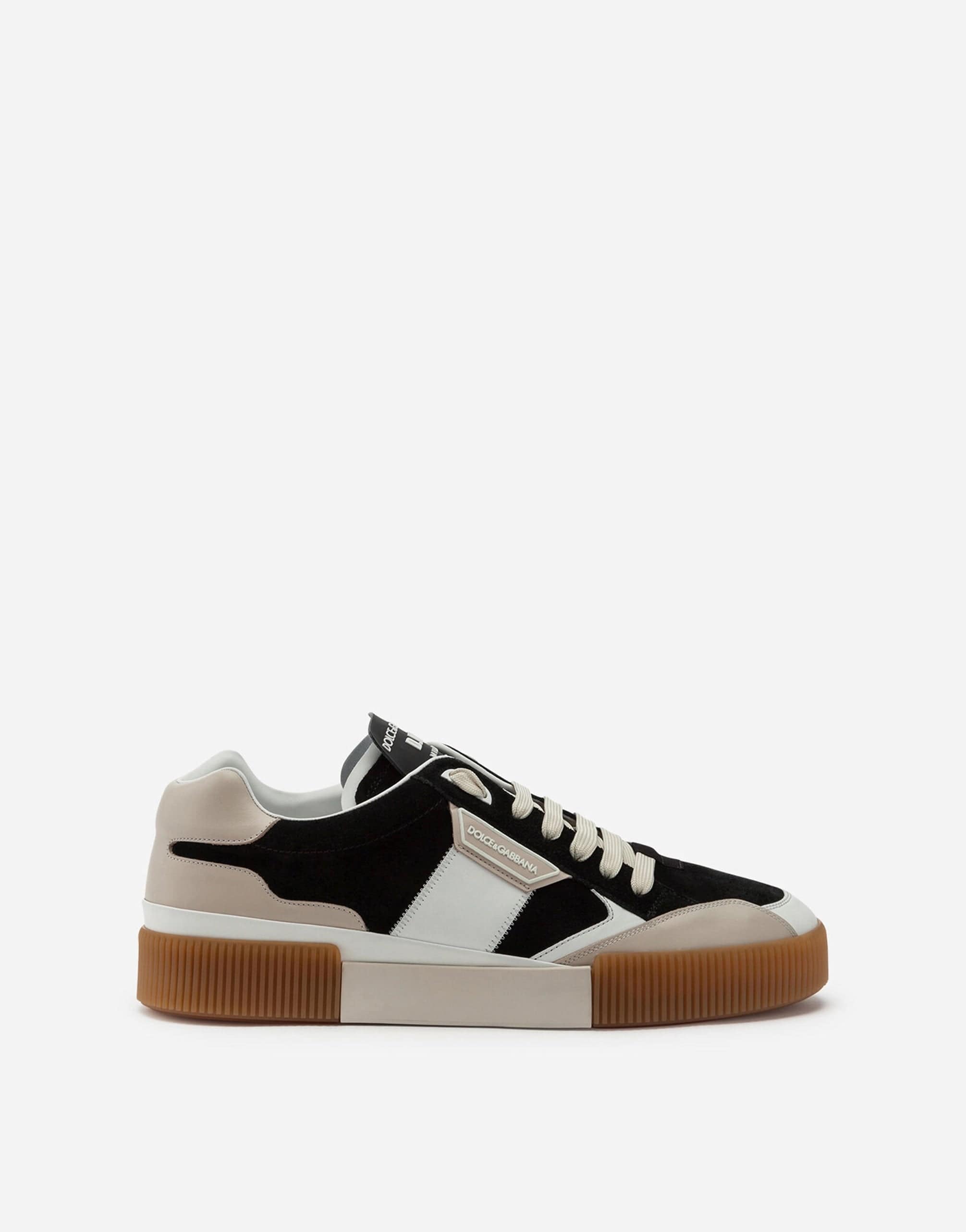 Dolce & Gabbana Miami sneakers in calfskin nappa and split-grain leather