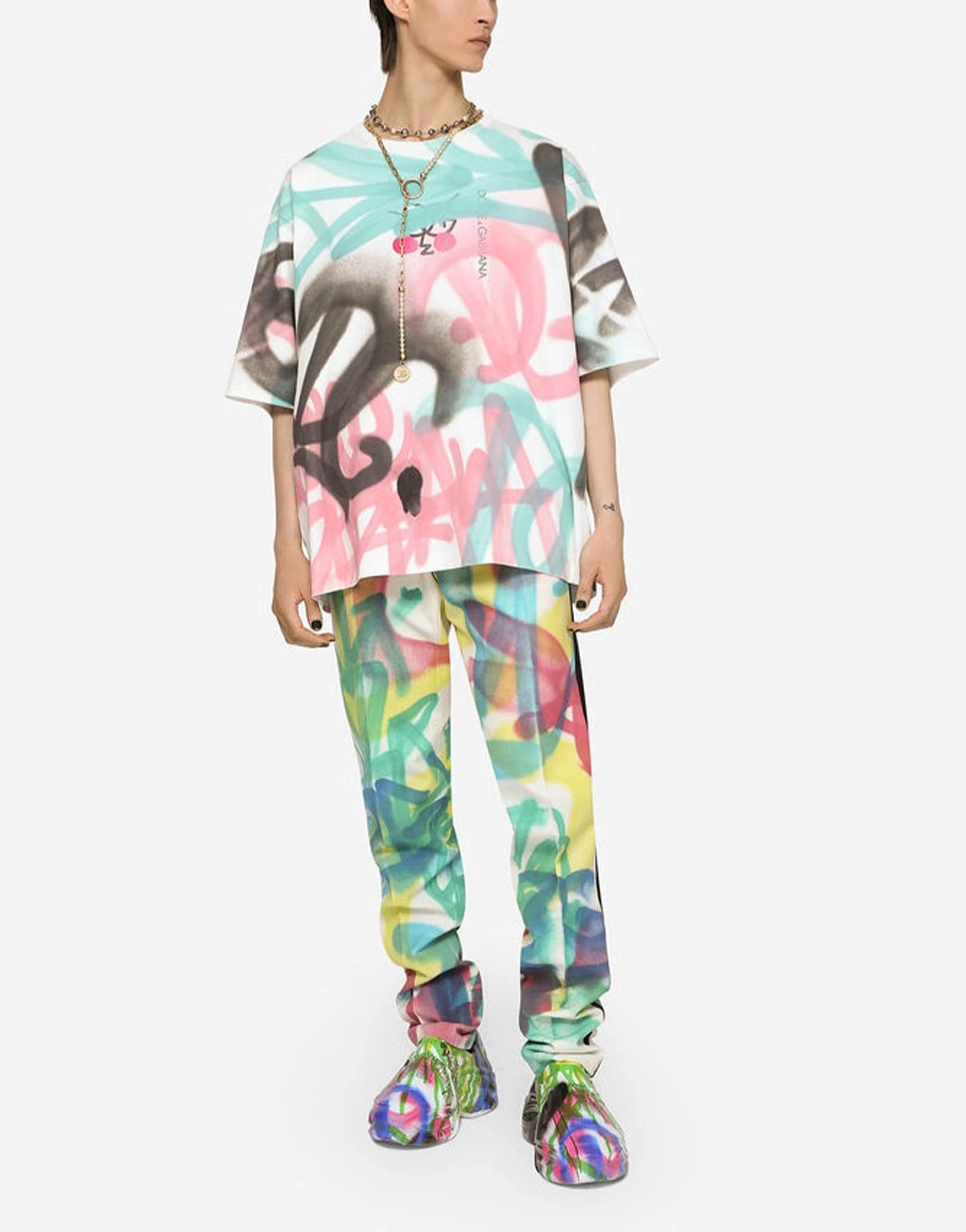 Dolce & Gabbana Spray-Paint DG Print T-Shirt