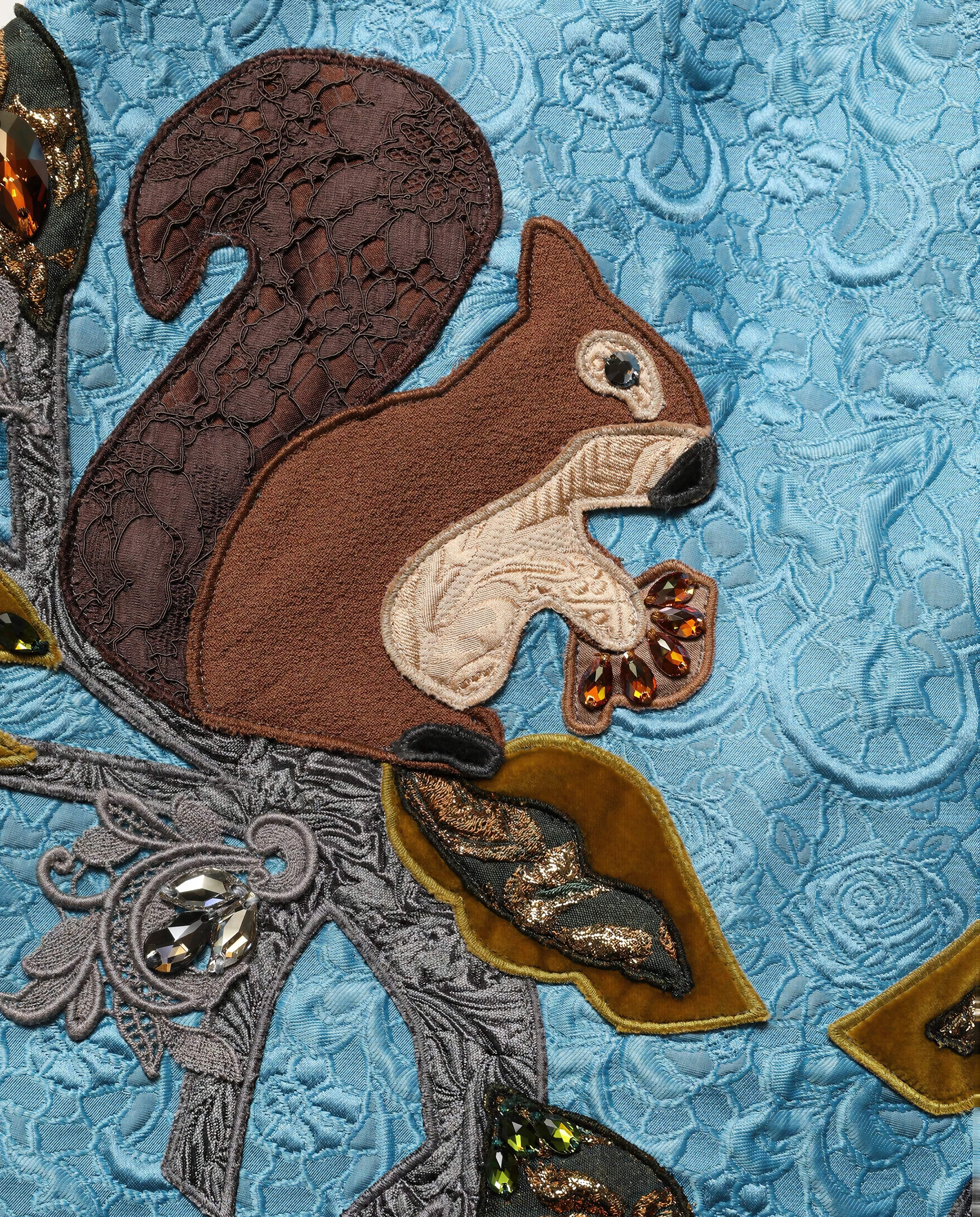 Dolce & Gabbana Dolce & Gabbana Squirrel Embellished Jacquard Skirt
