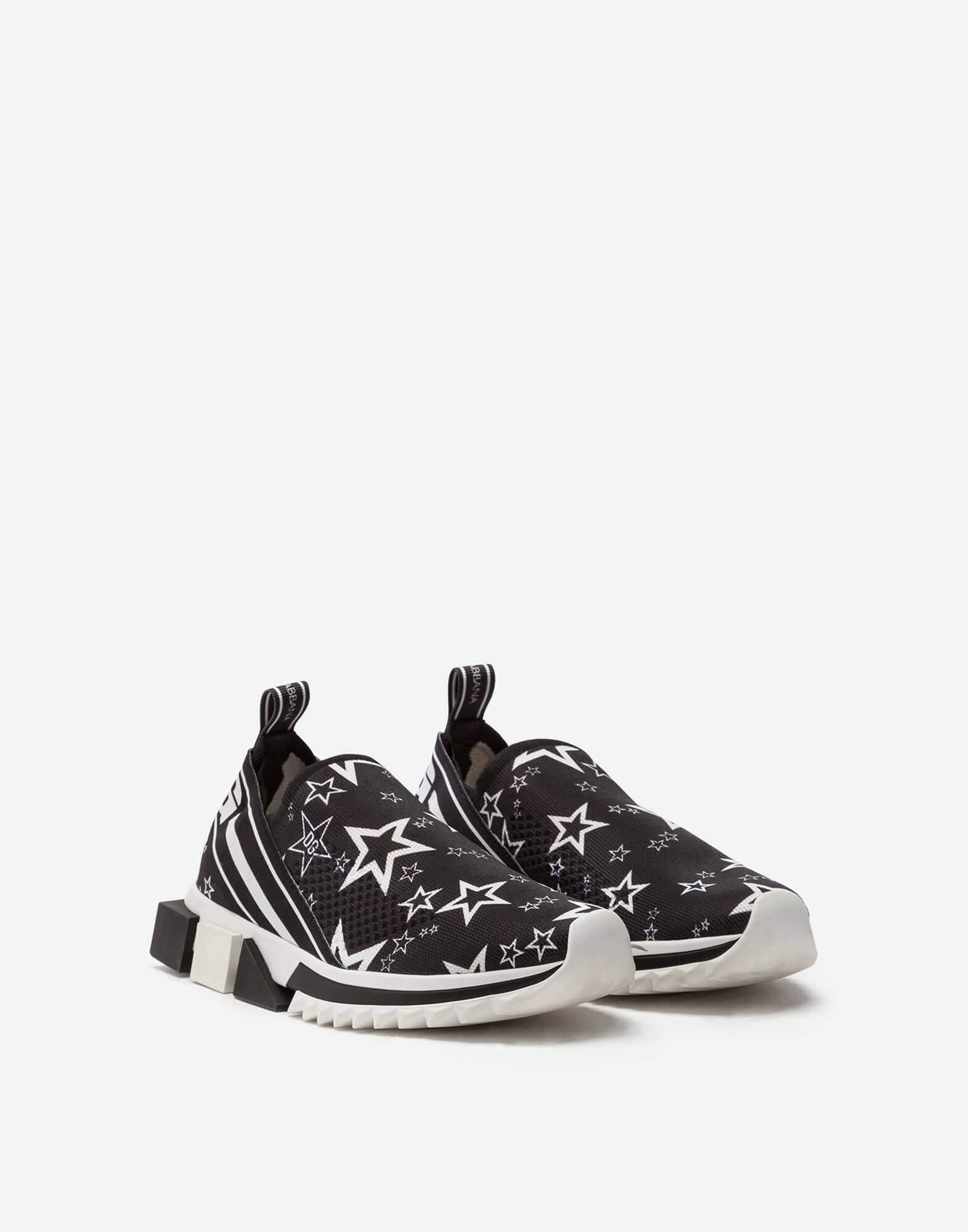 Dolce & Gabbana Star-Print Stretch Sorrento Sneakers