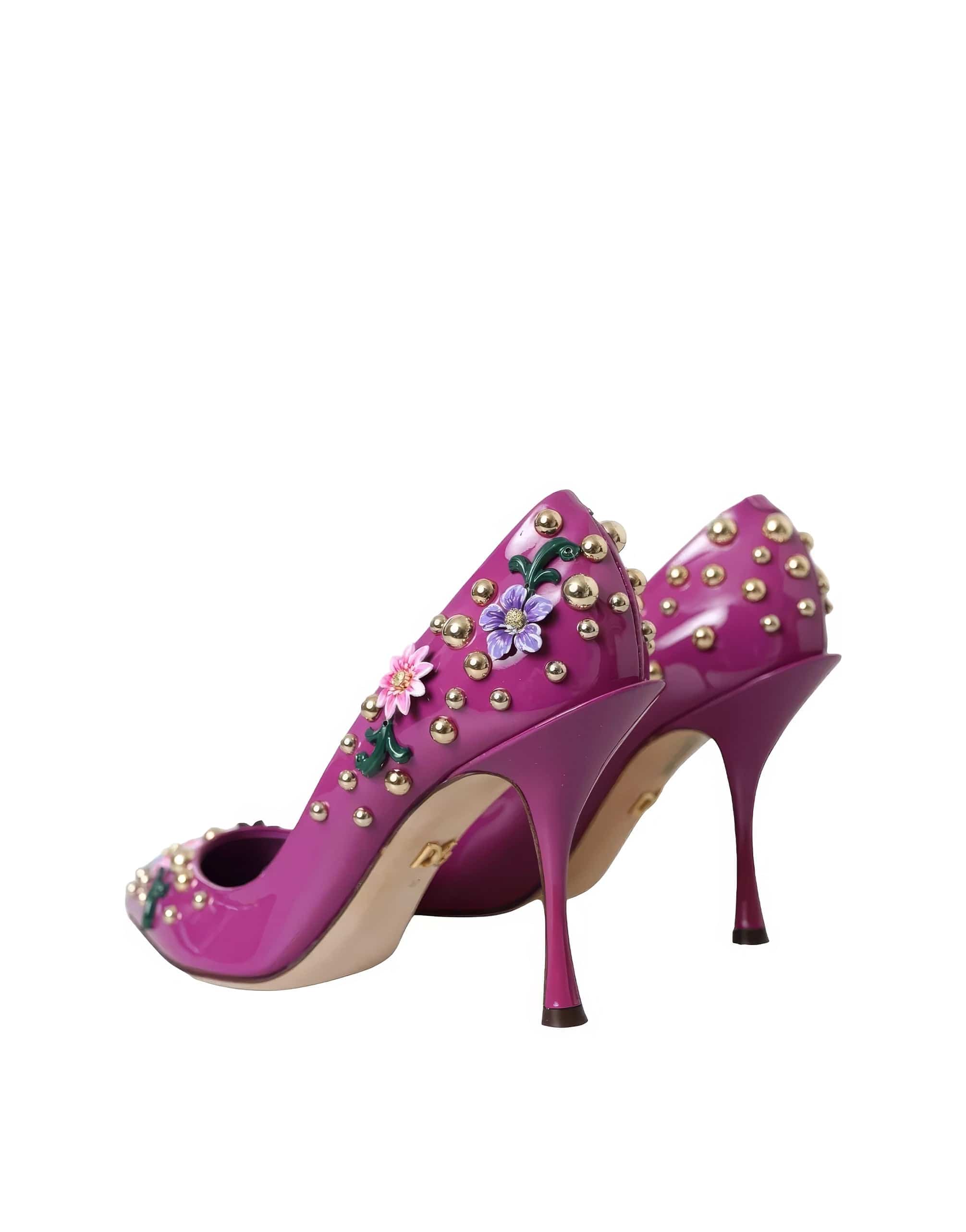 Dolce & Gabbana Stiletto Pumps With Floral Embellishments