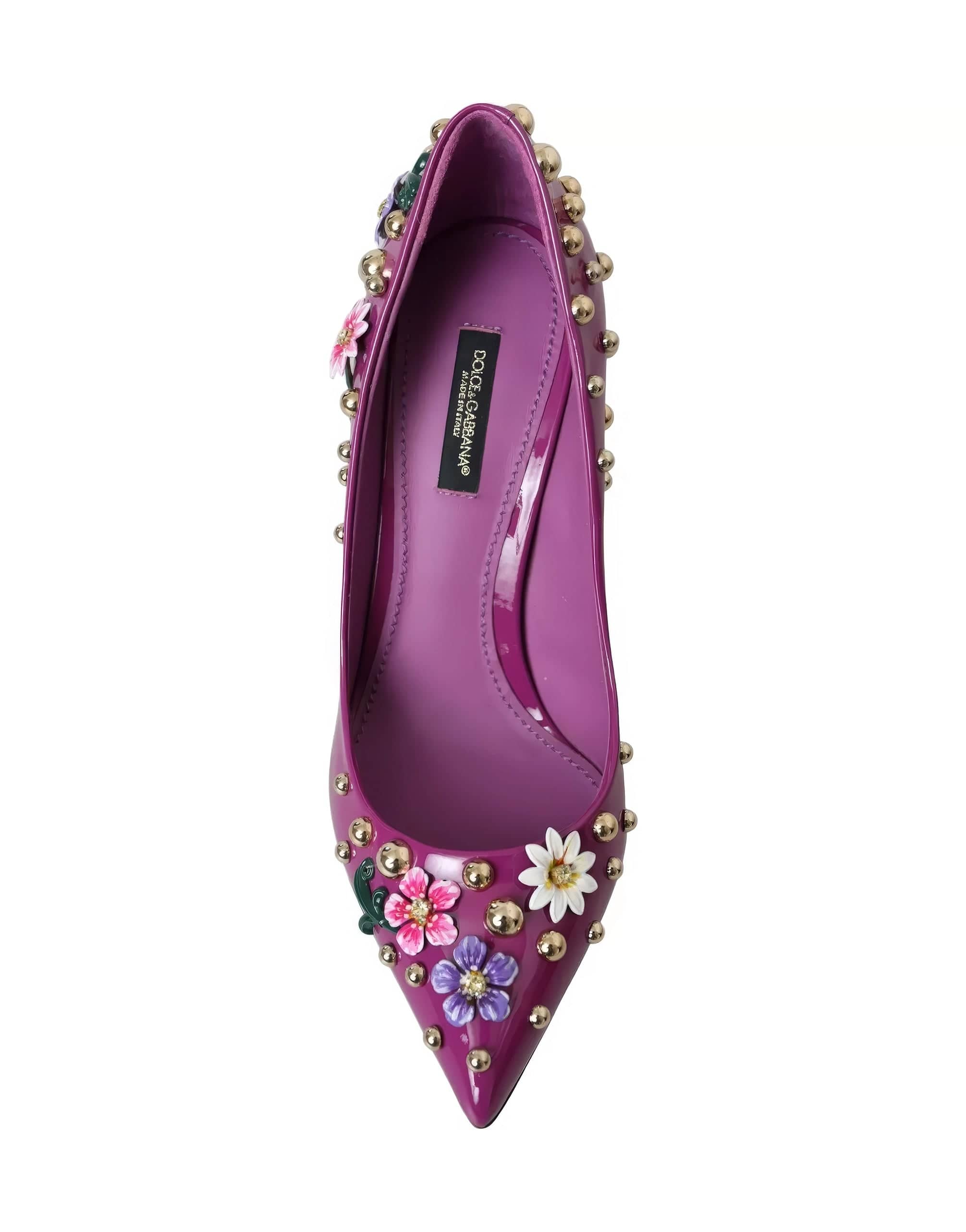 Dolce & Gabbana Stiletto Pumps With Floral Embellishments