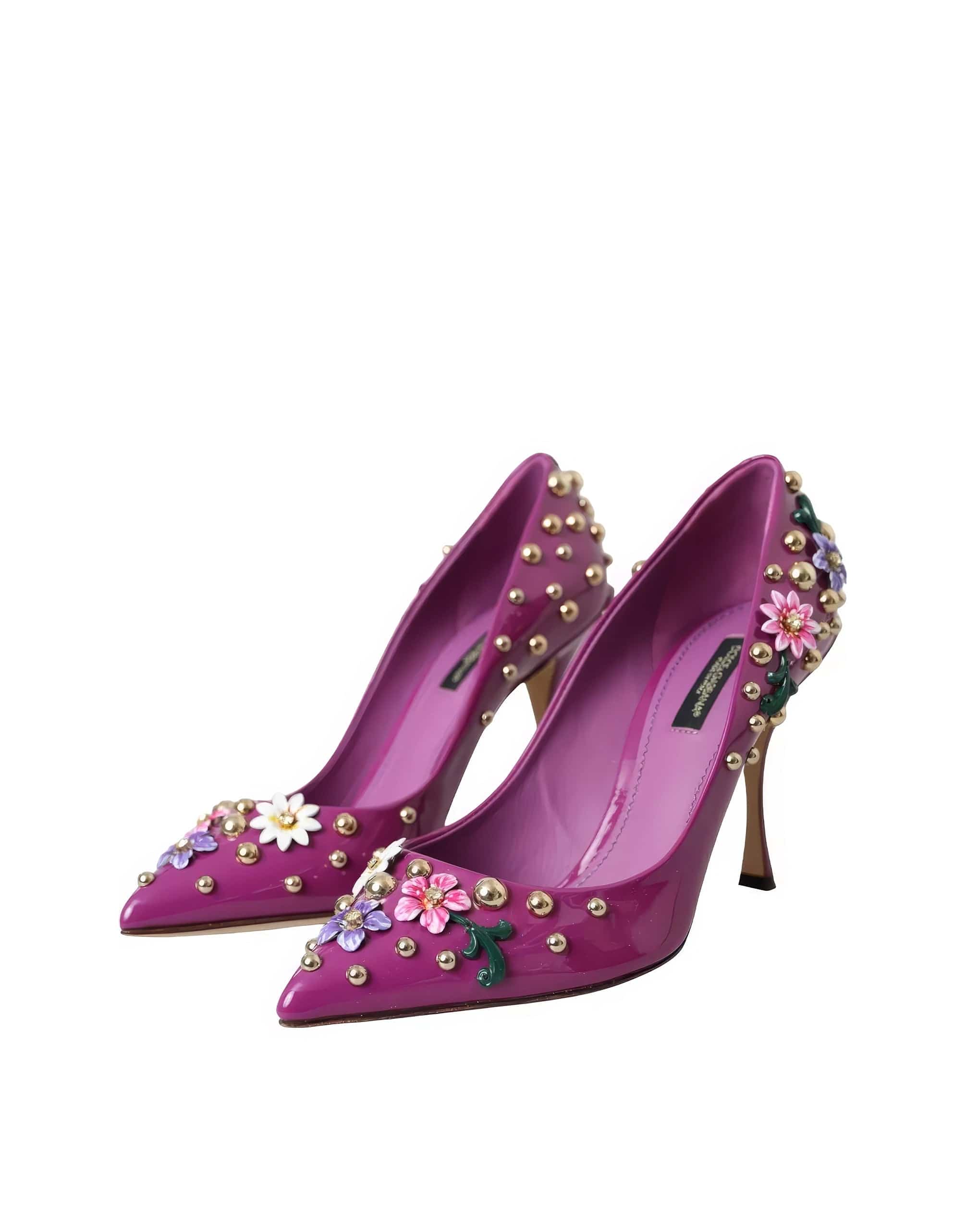 Dolce & Gabbana Stiletto Pumps With Floral Embellishments