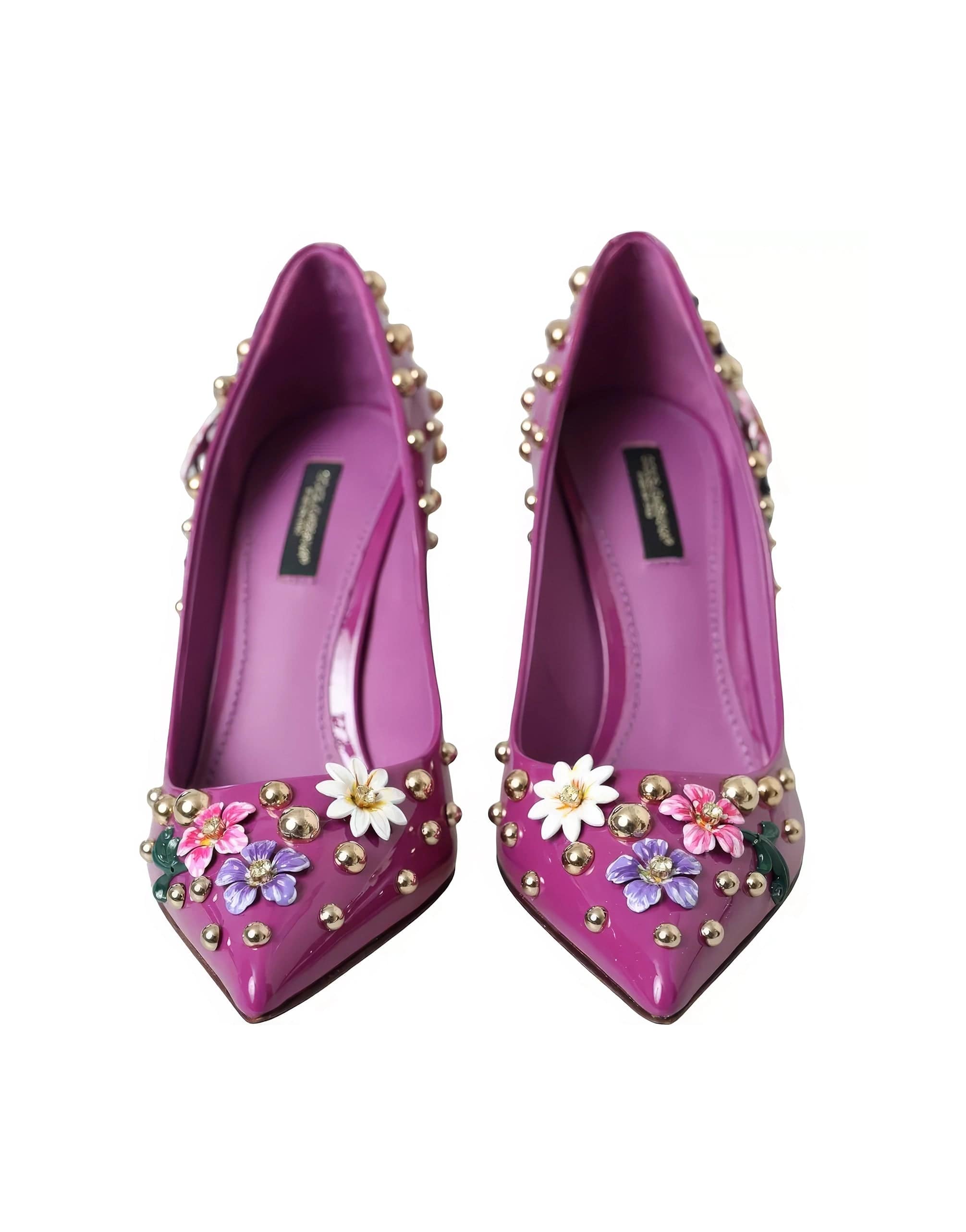 Dolce & Gabbana Stiletto Pumps With Floral Embellishments