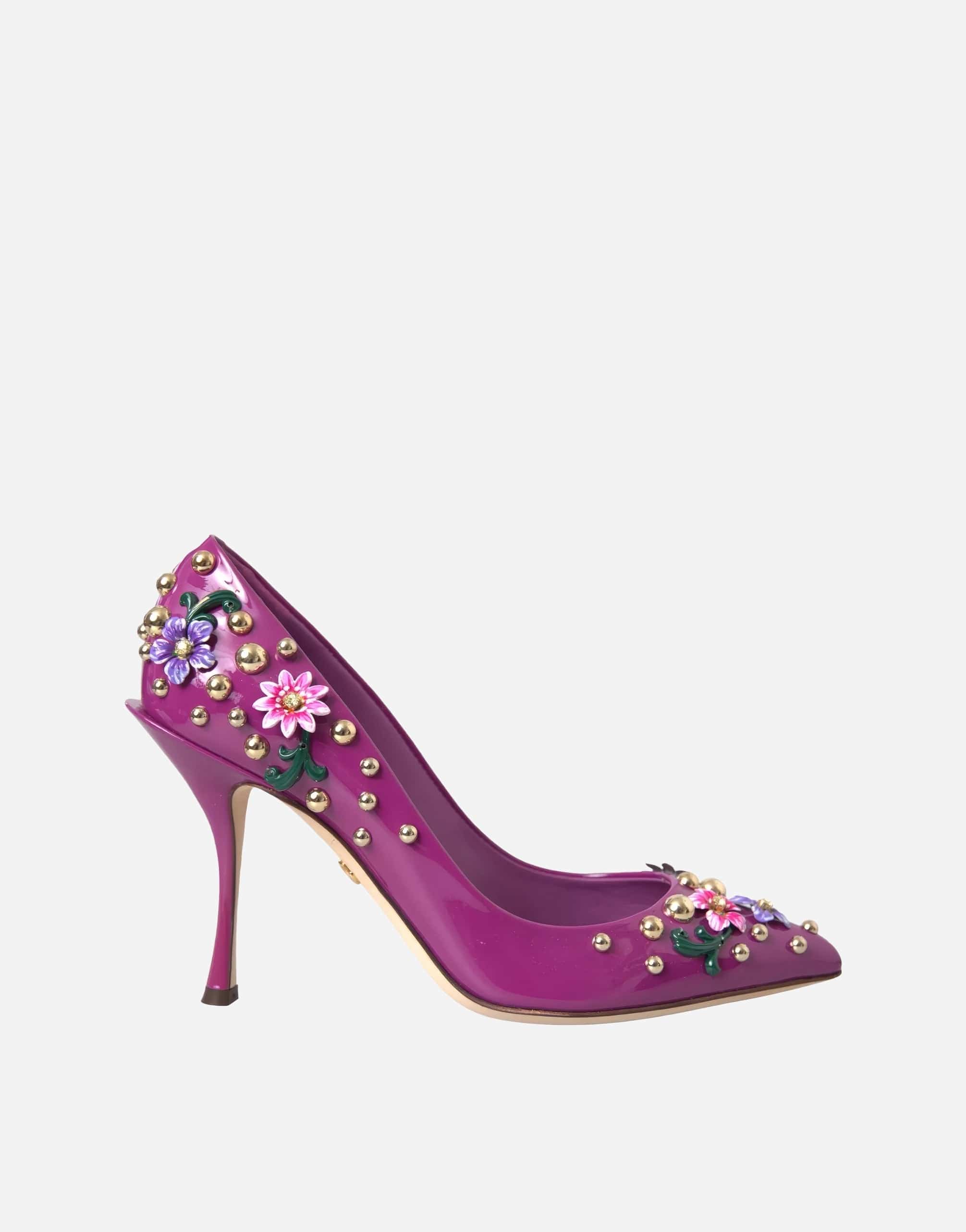 Dolce & Gabbana Stiletto Pumps With Floral Embellishments