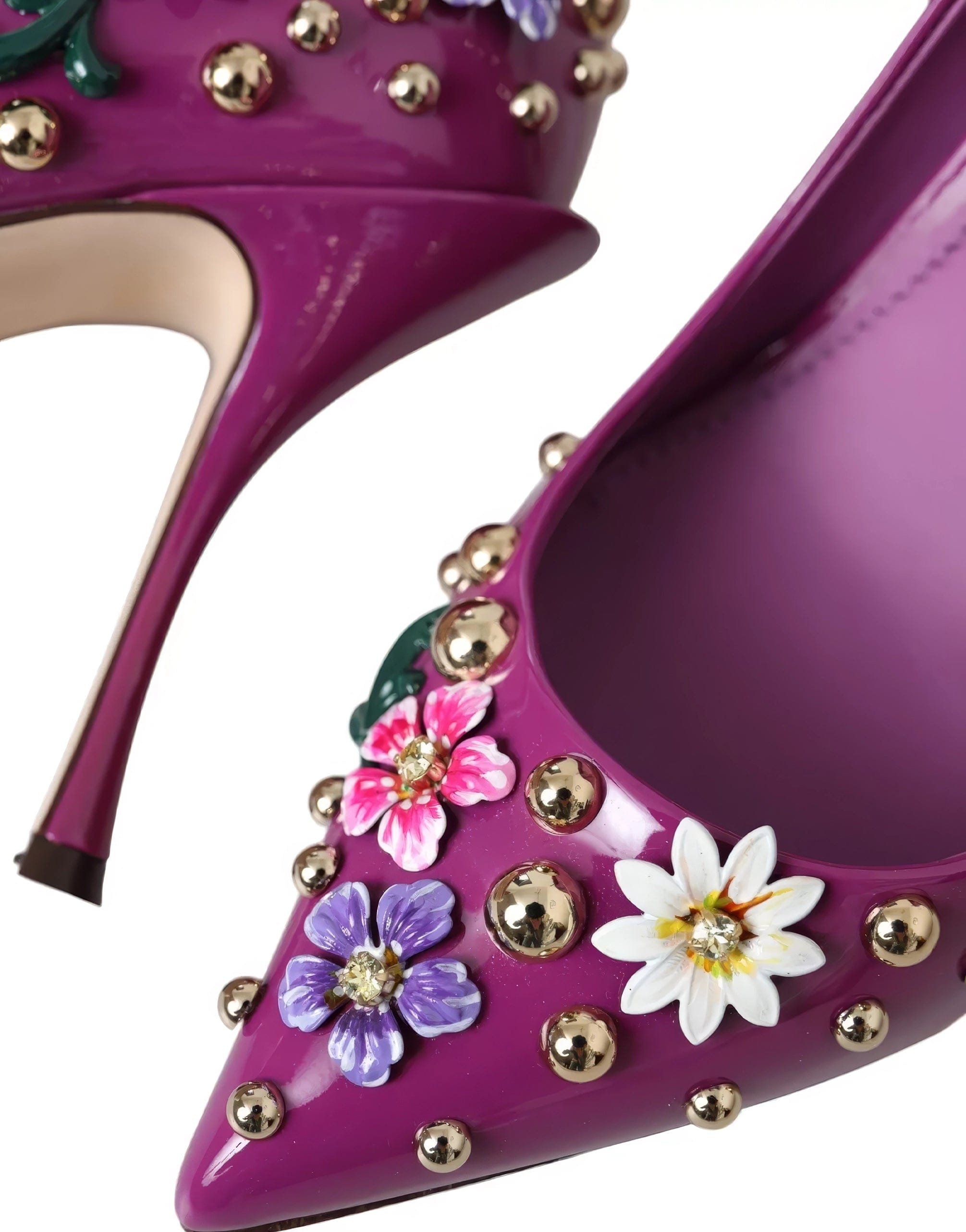 Dolce & Gabbana Stiletto Pumps With Floral Embellishments