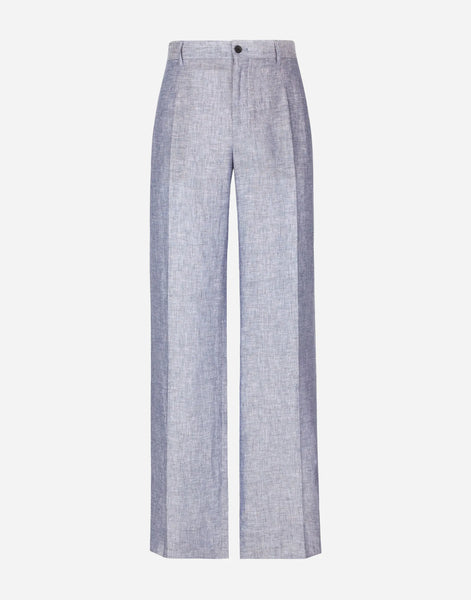 Dolce & Gabbana Straight-Leg Linen Trousers | Sendegaro IT