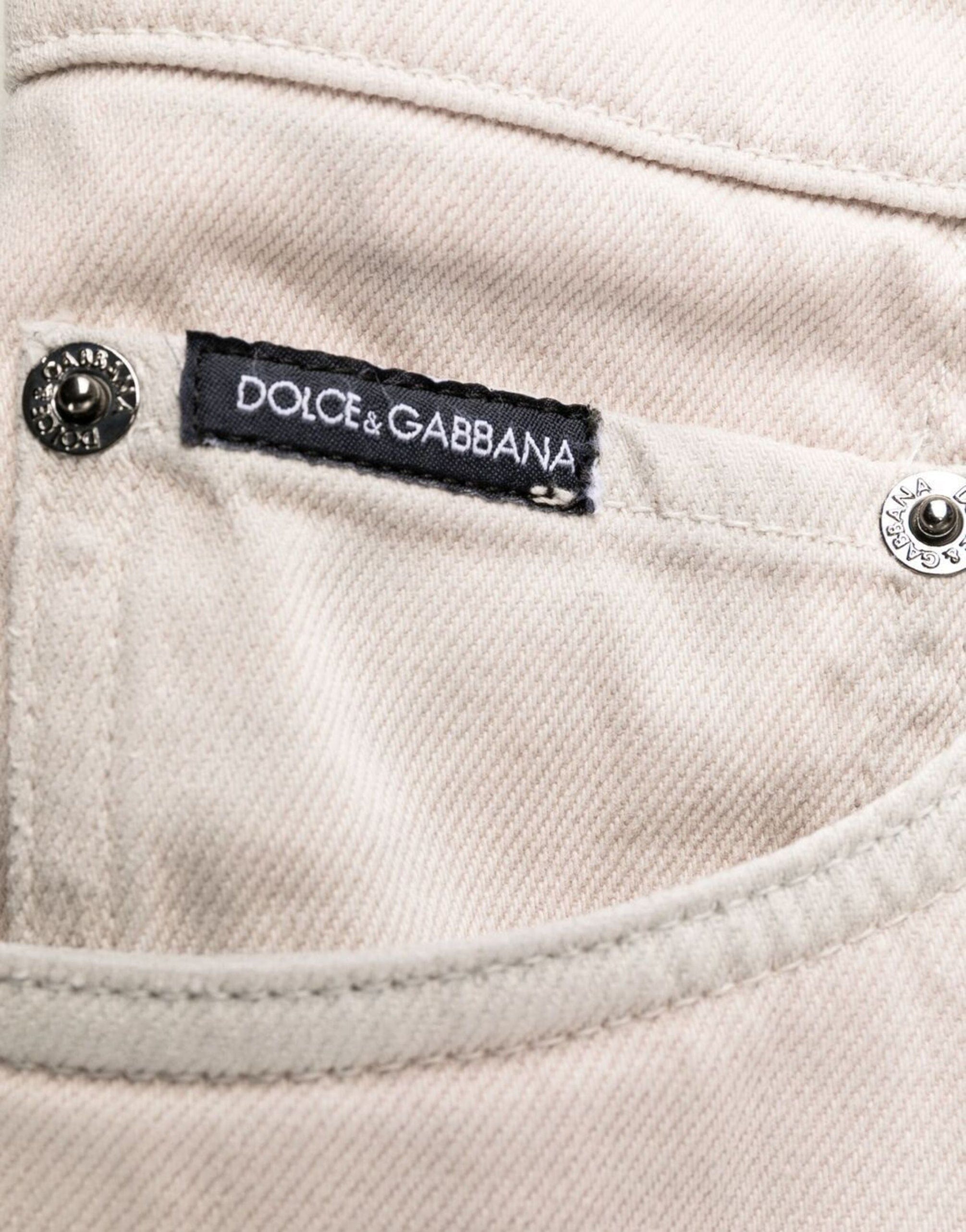 Dolce & Gabbana Straight-Leg Logo Patch Jeans