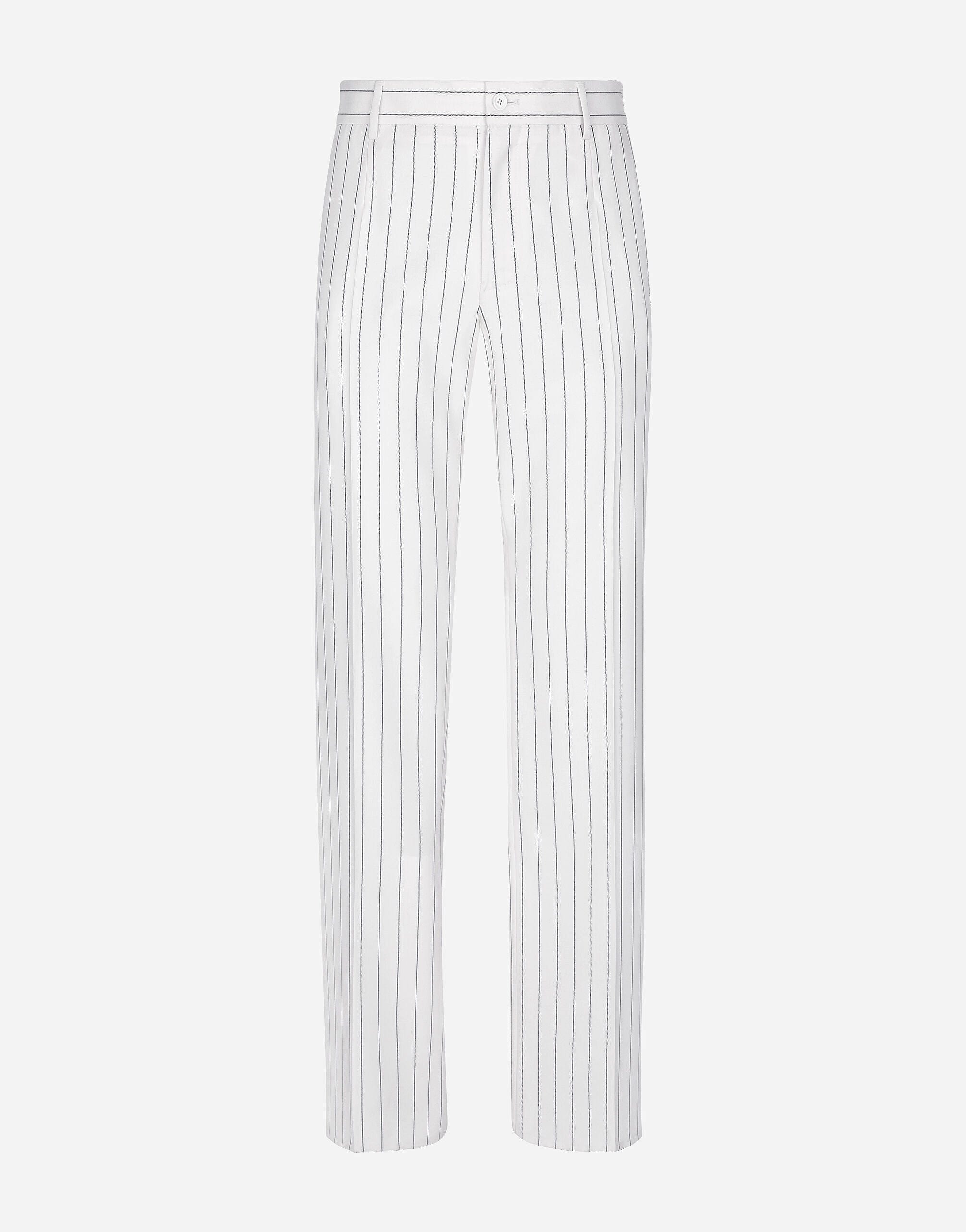 Dolce & Gabbana Straight-Leg Striped Wool Pants