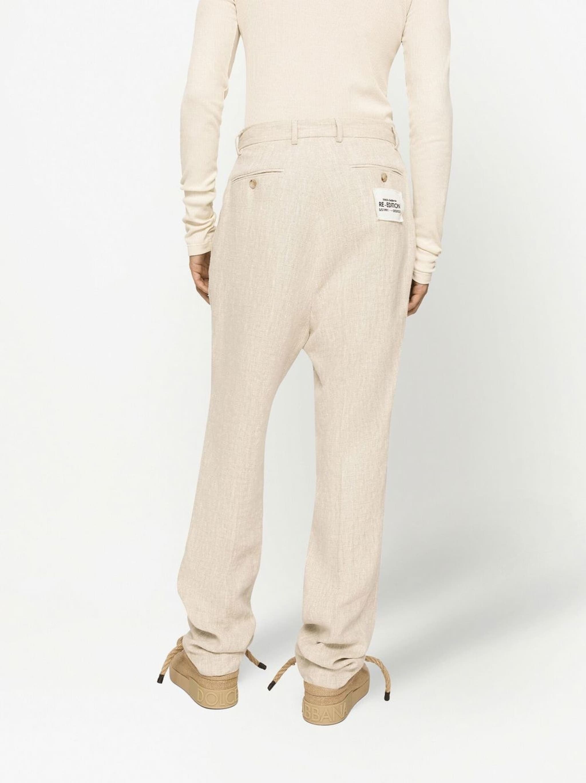 Dolce & Gabbana Dolce & Gabbana Straight-Leg Tailored Linen Trousers