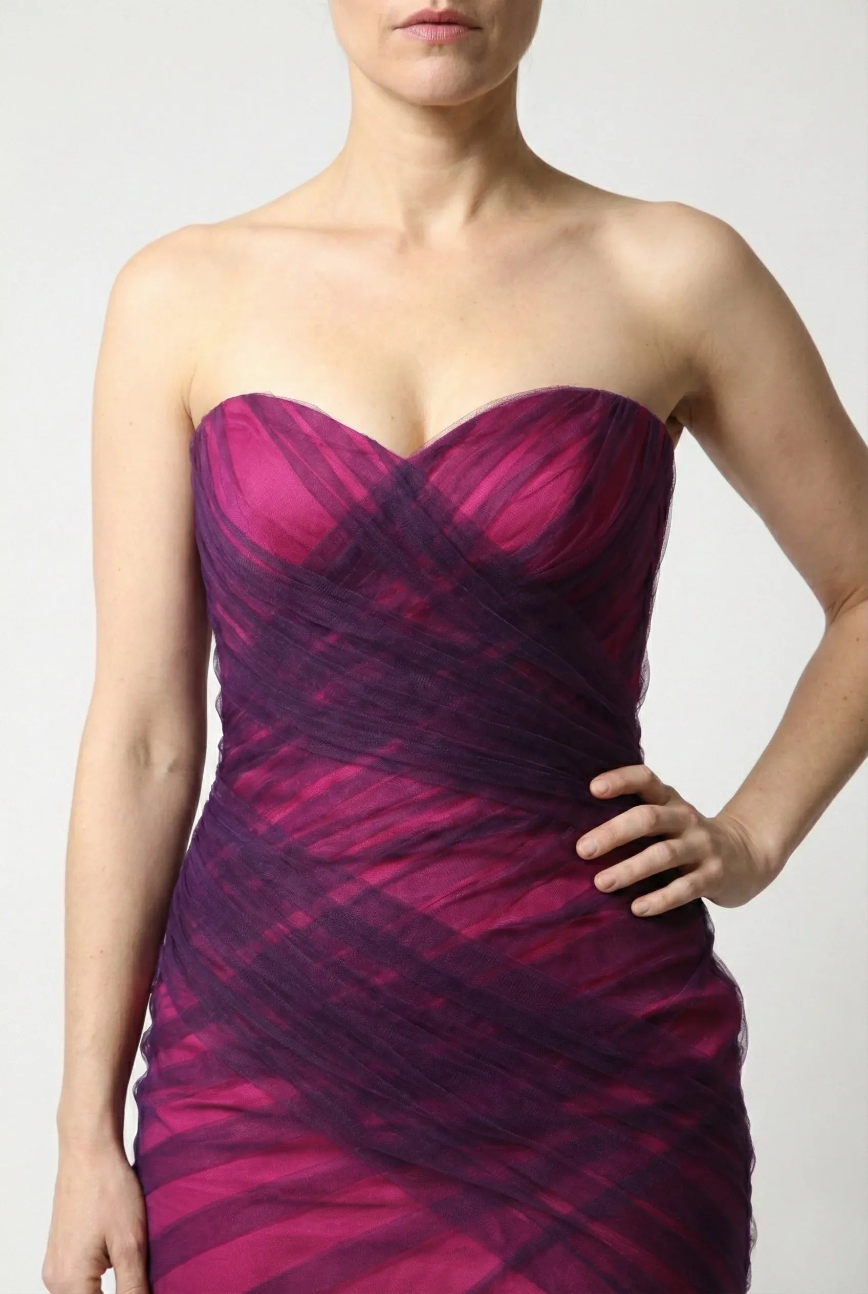 Dolce & Gabbana Strapless Ombre Tulle Mermaid Gown