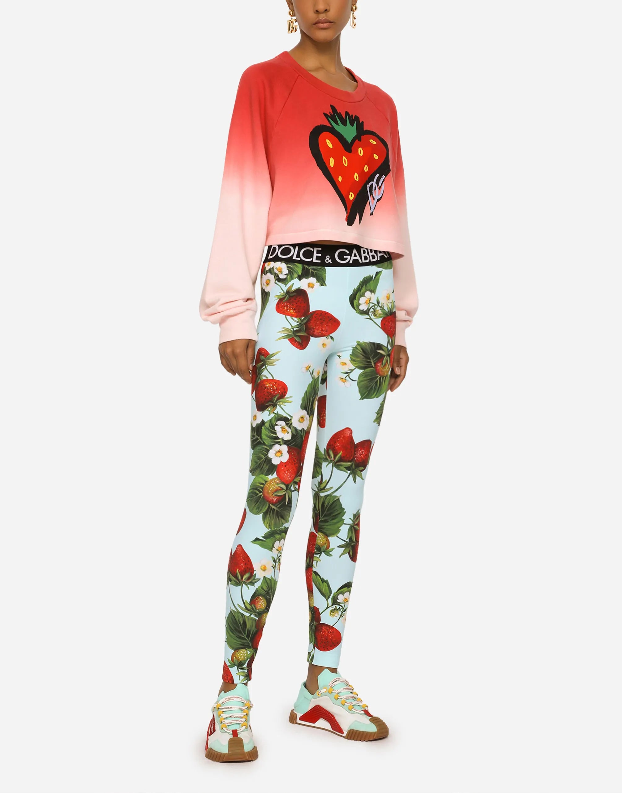 Dolce & Gabbana Dolce & Gabbana Strawberry-Print Jersey Sweatshirt