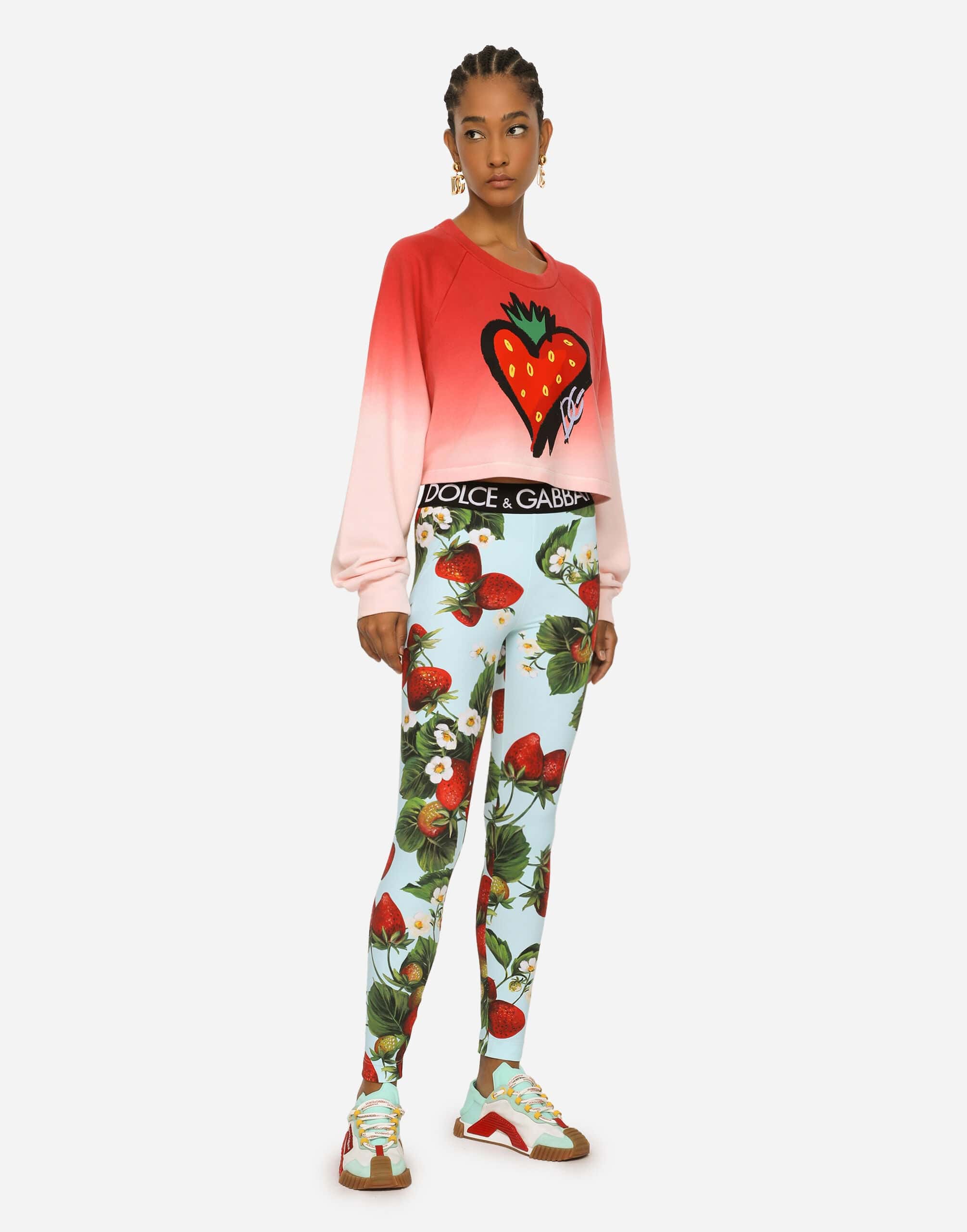 Dolce & Gabbana Strawberry-Print Jersey Sweatshirt