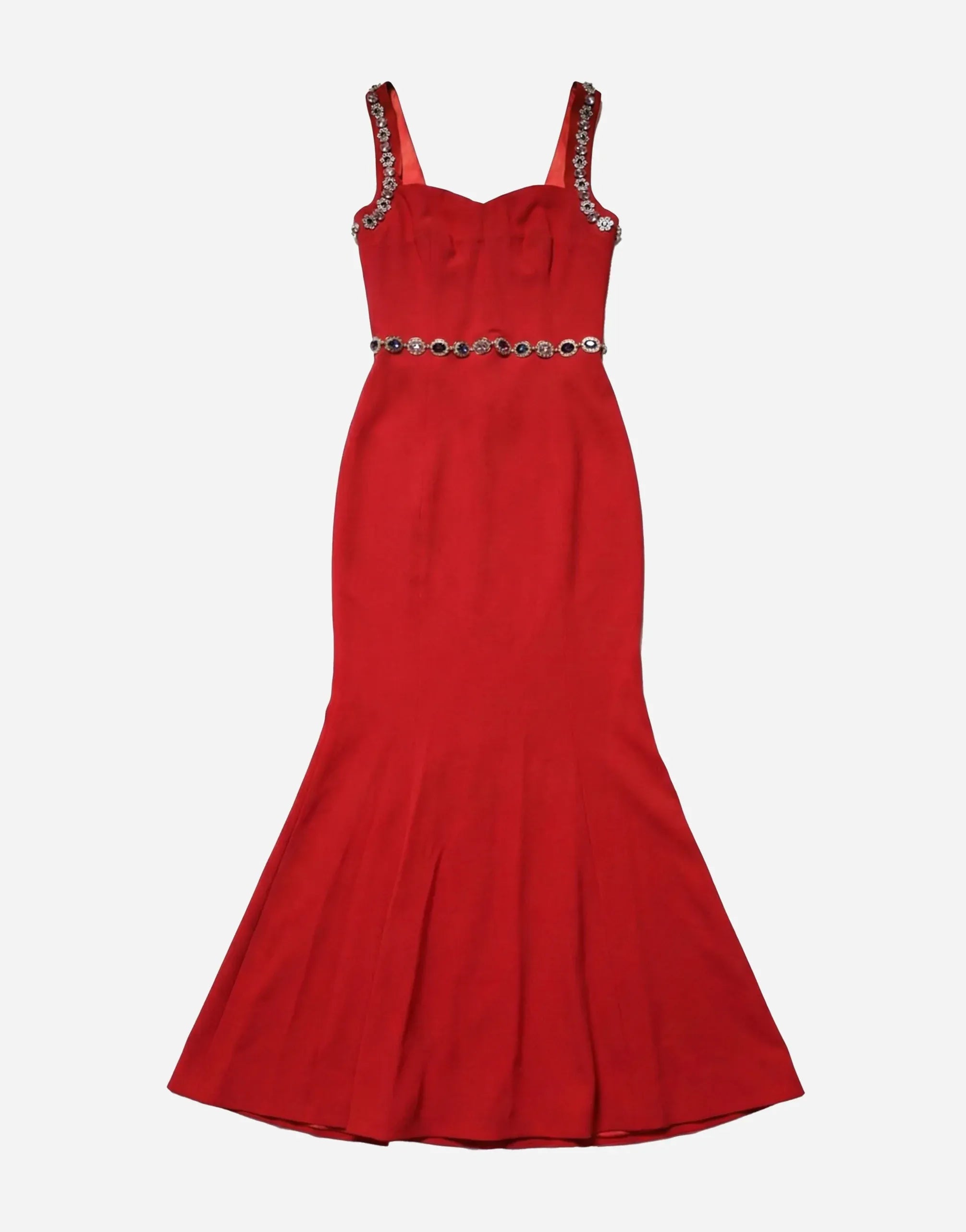 Dolce & Gabbana Stretch-Cady Crystal-Embellished Mermaid Gown