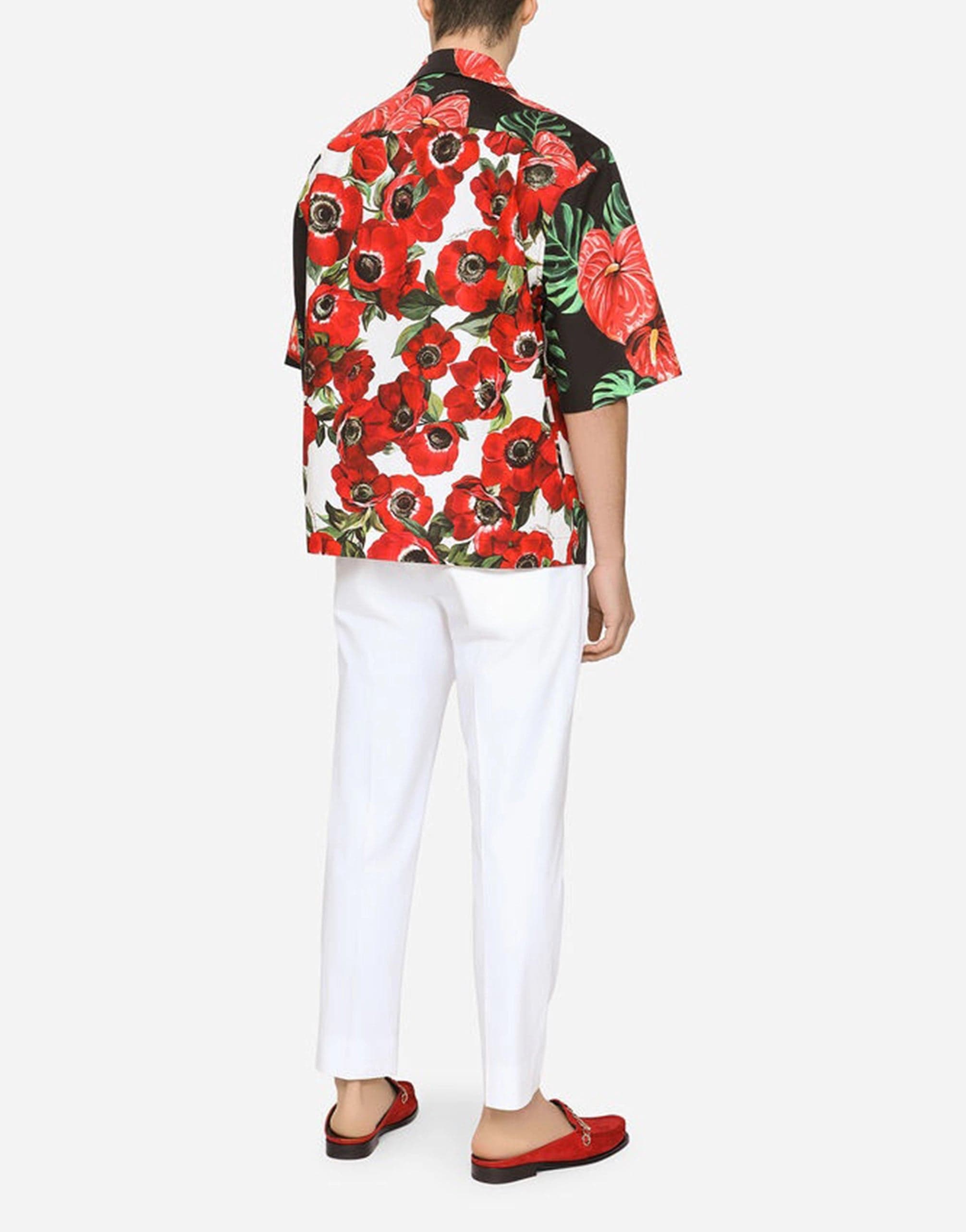 Dolce & Gabbana Stretch Cotton Hawaiian Shirt