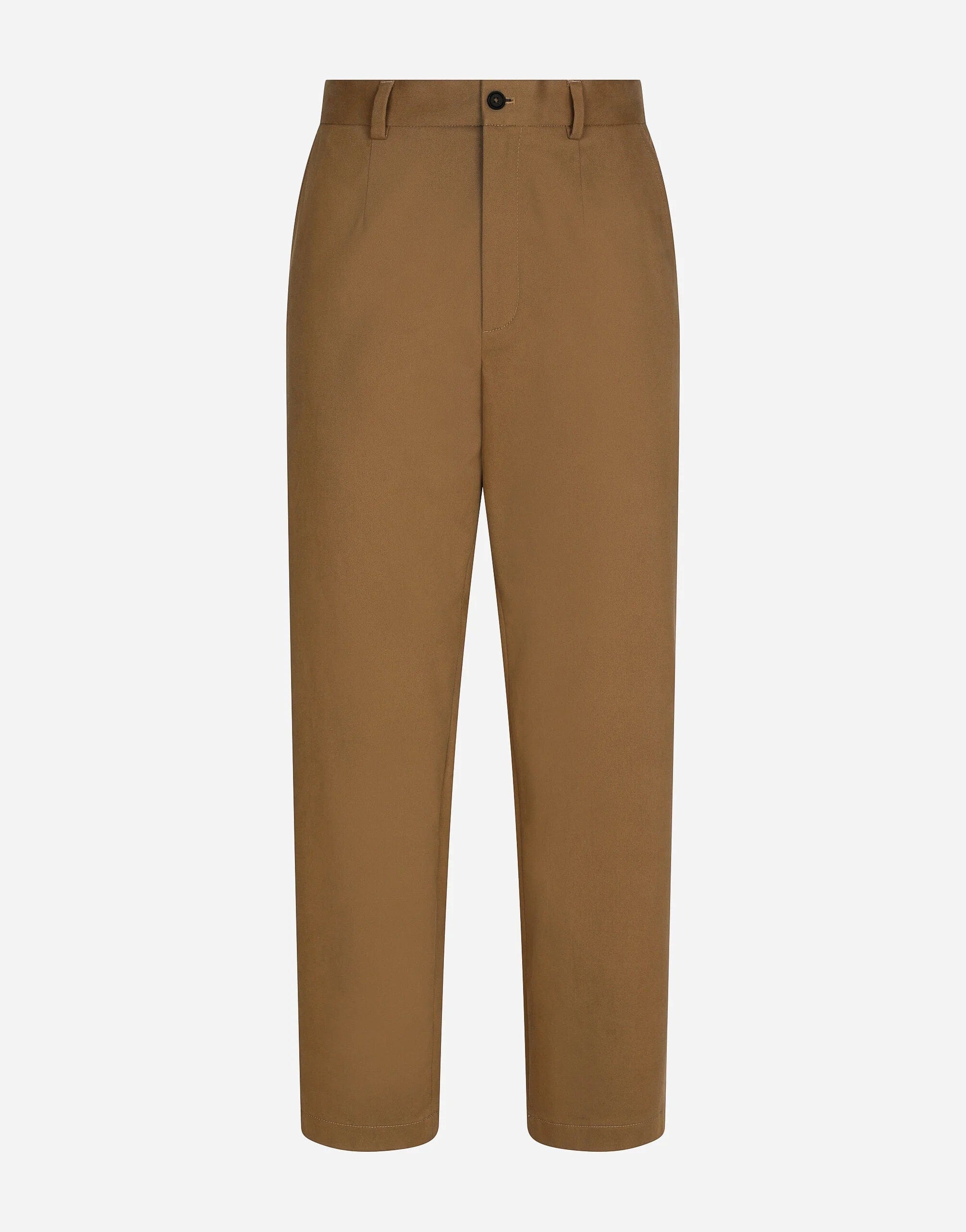 Dolce & Gabbana Stretch Drill Pants With Logo Label