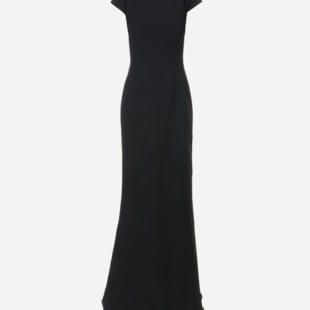 Dolce & Gabbana Black Stretch Fit Flare Gown Maxi