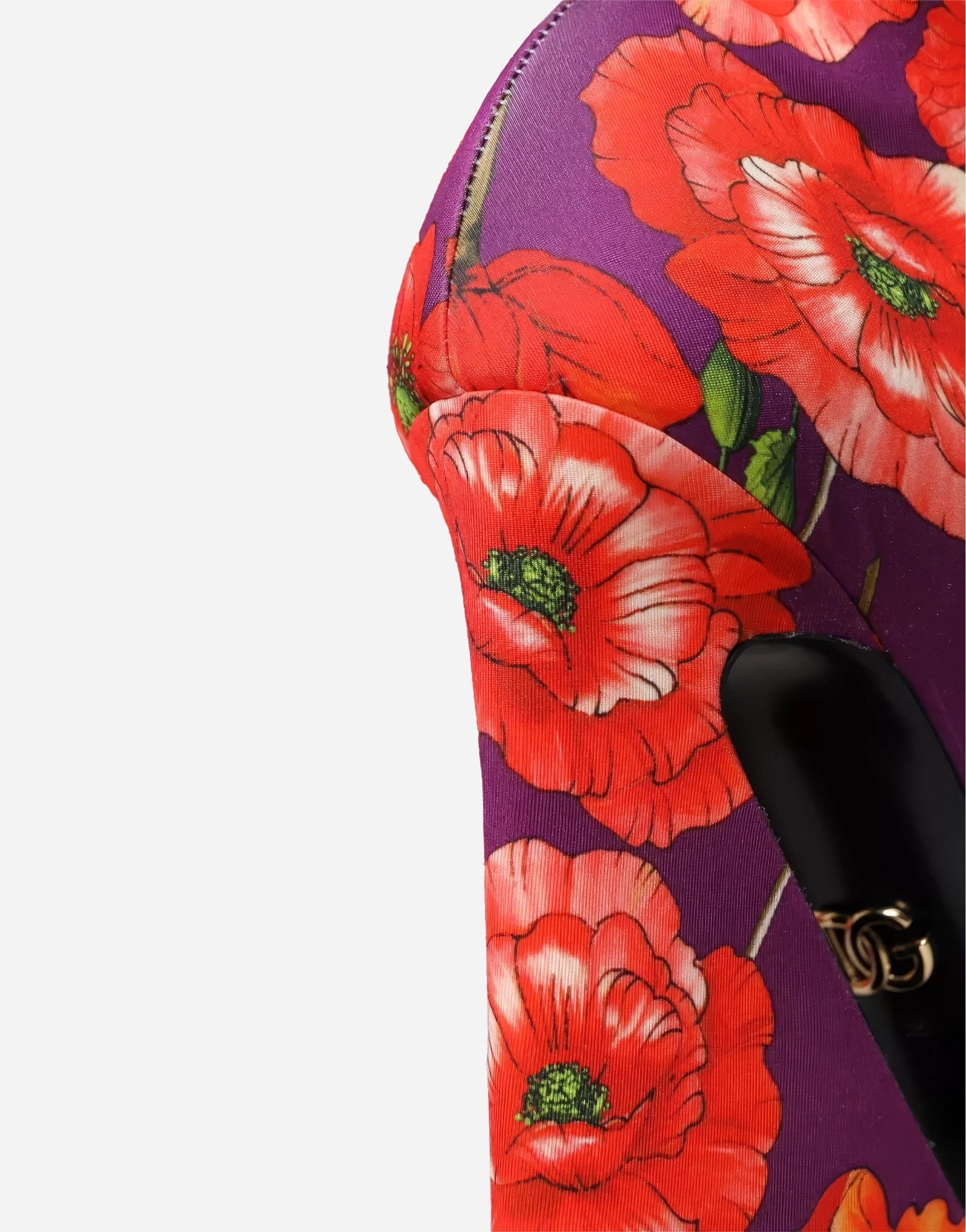 Dolce & Gabbana Stretch Jersey Booties With Poppy Print