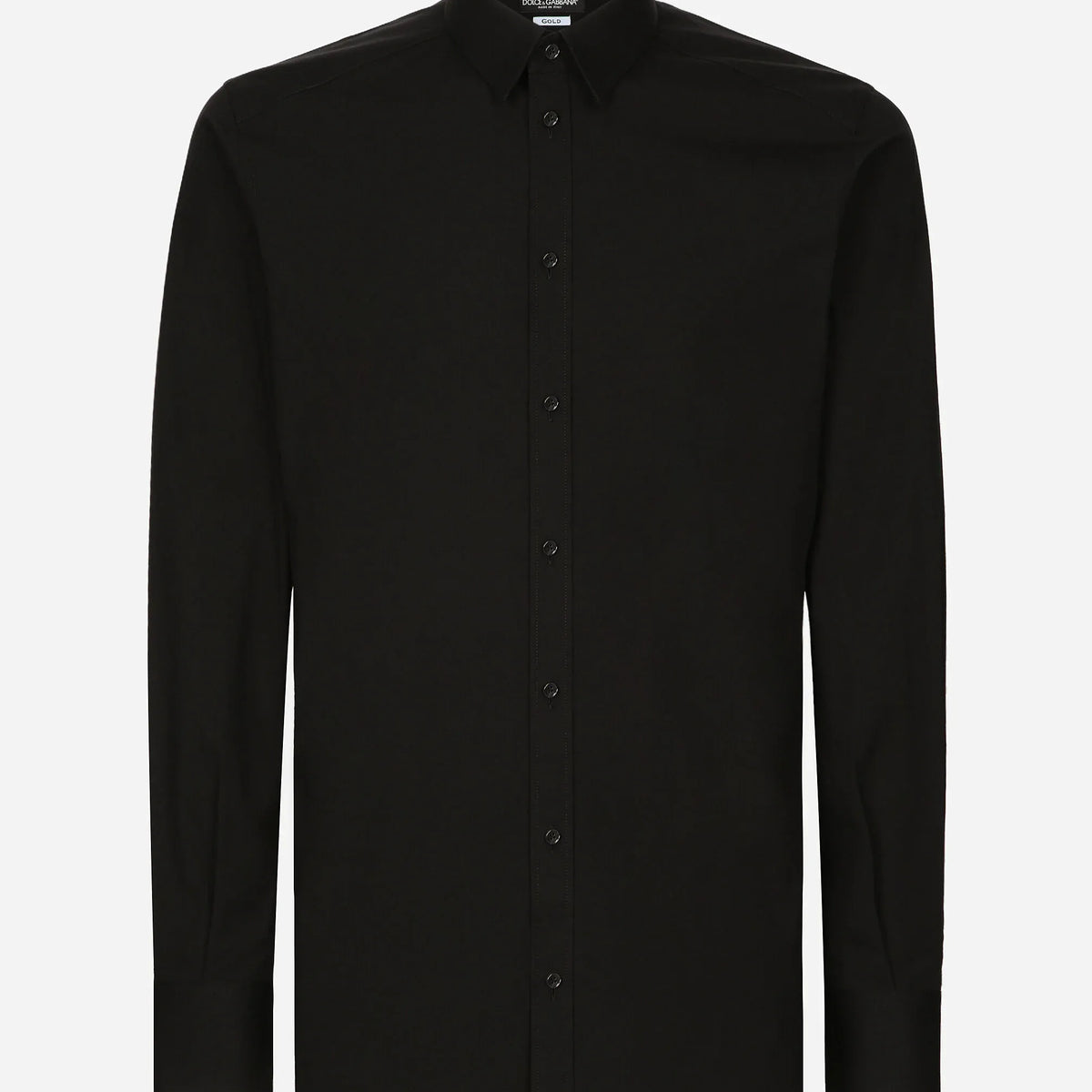 Dolce & Gabbana ストレッチポプリン ゴールドフィットシャツ