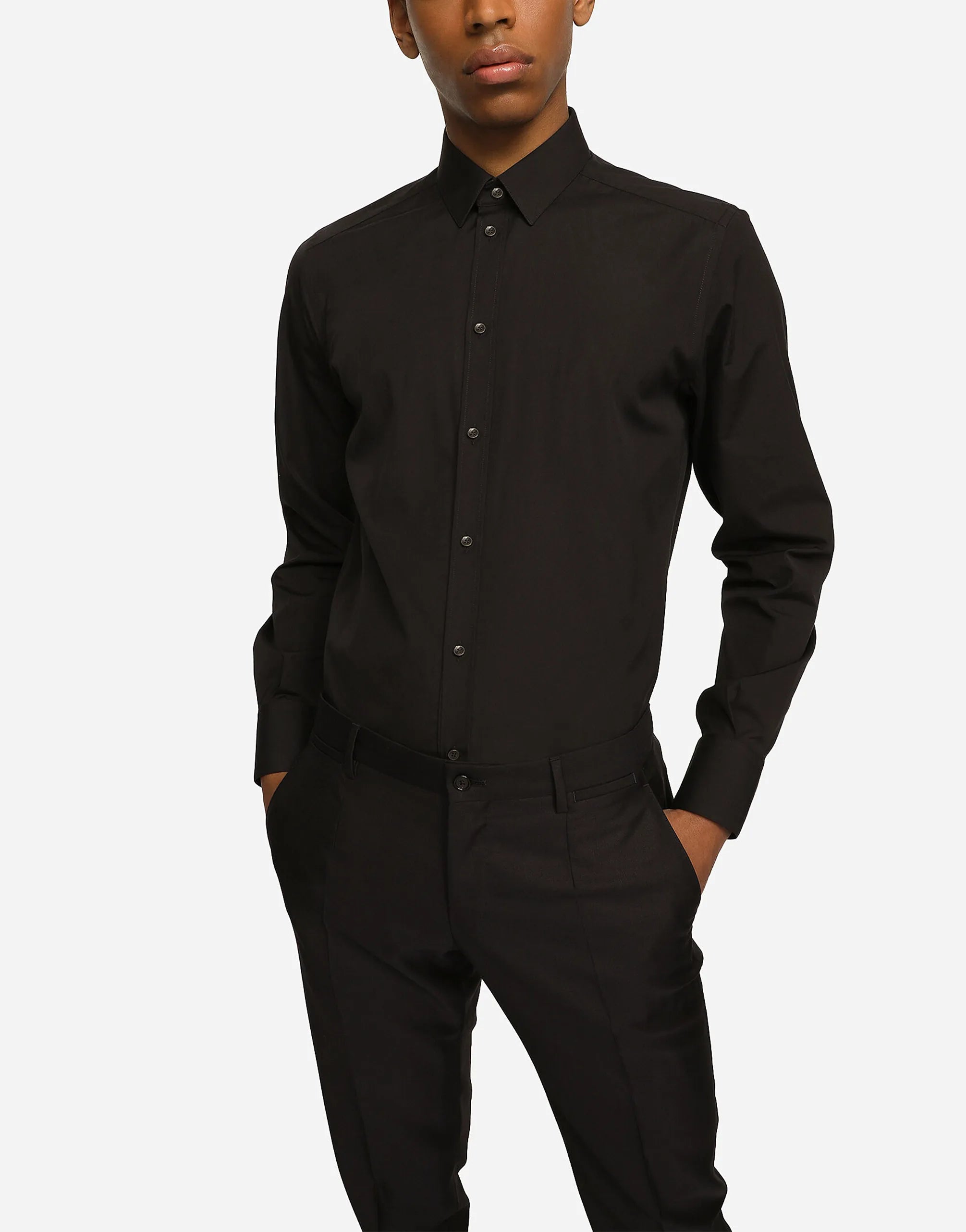 Dolce & Gabbana Dolce & Gabbana Stretch Poplin Gold-Fit Shirt