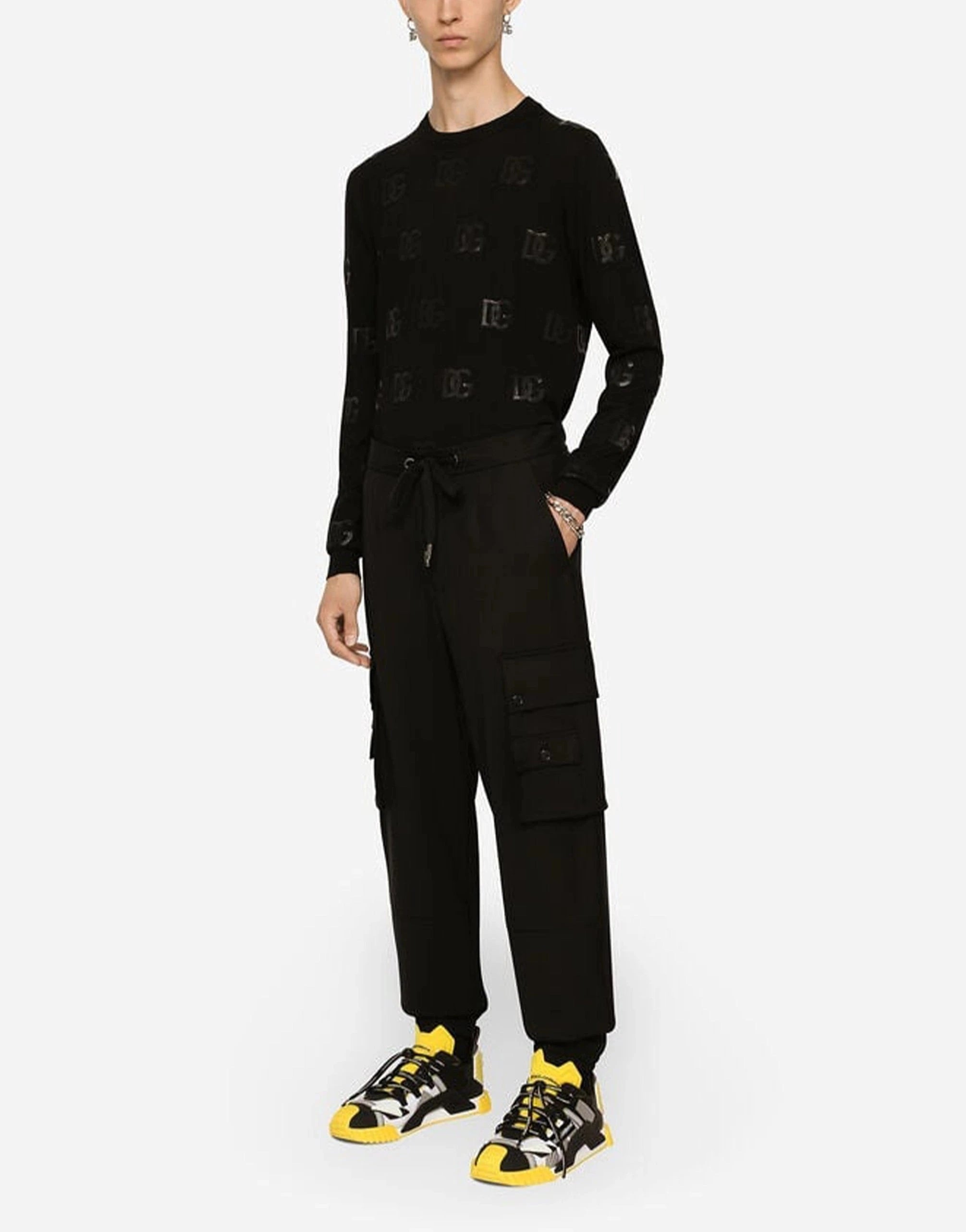 Dolce & Gabbana Stretch Wool Track Pants