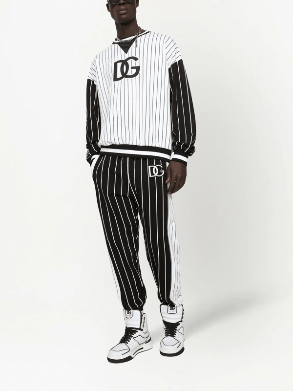 Dolce & Gabbana Stripe-Panelled Jersey Sweatshirt