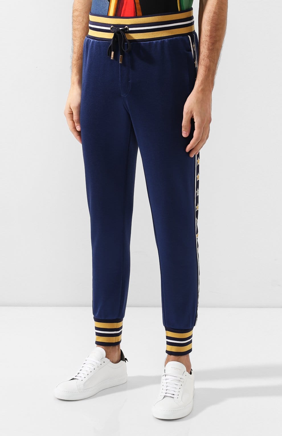 Dolce & Gabbana Striped Cotton-Blend Track Pants