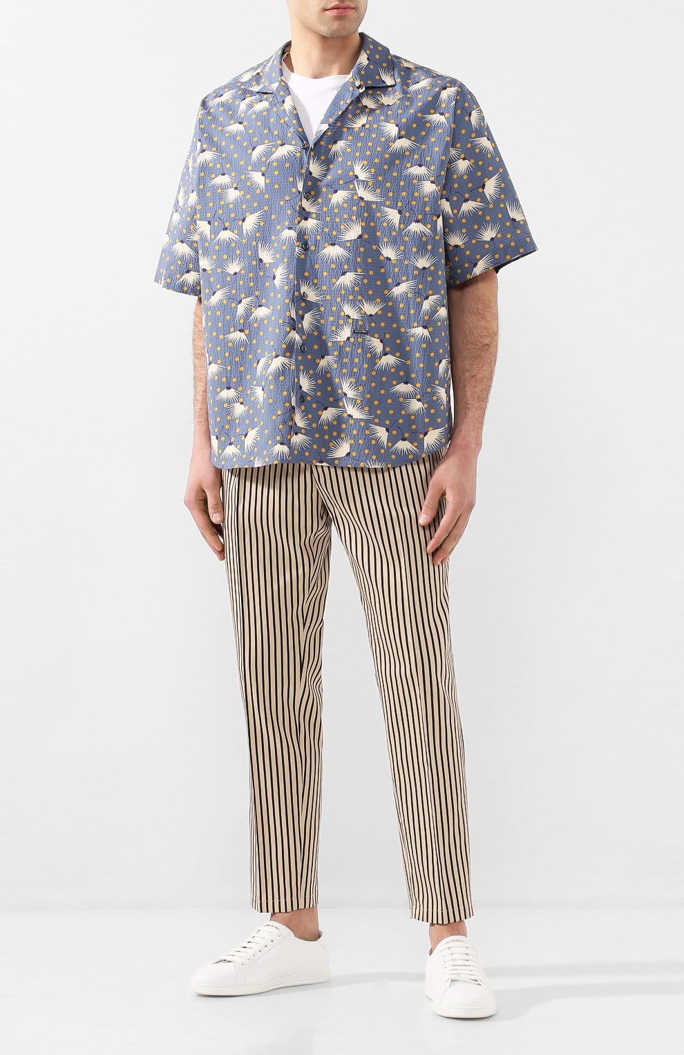 Dolce & Gabbana Striped Cotton Tapered Trousers