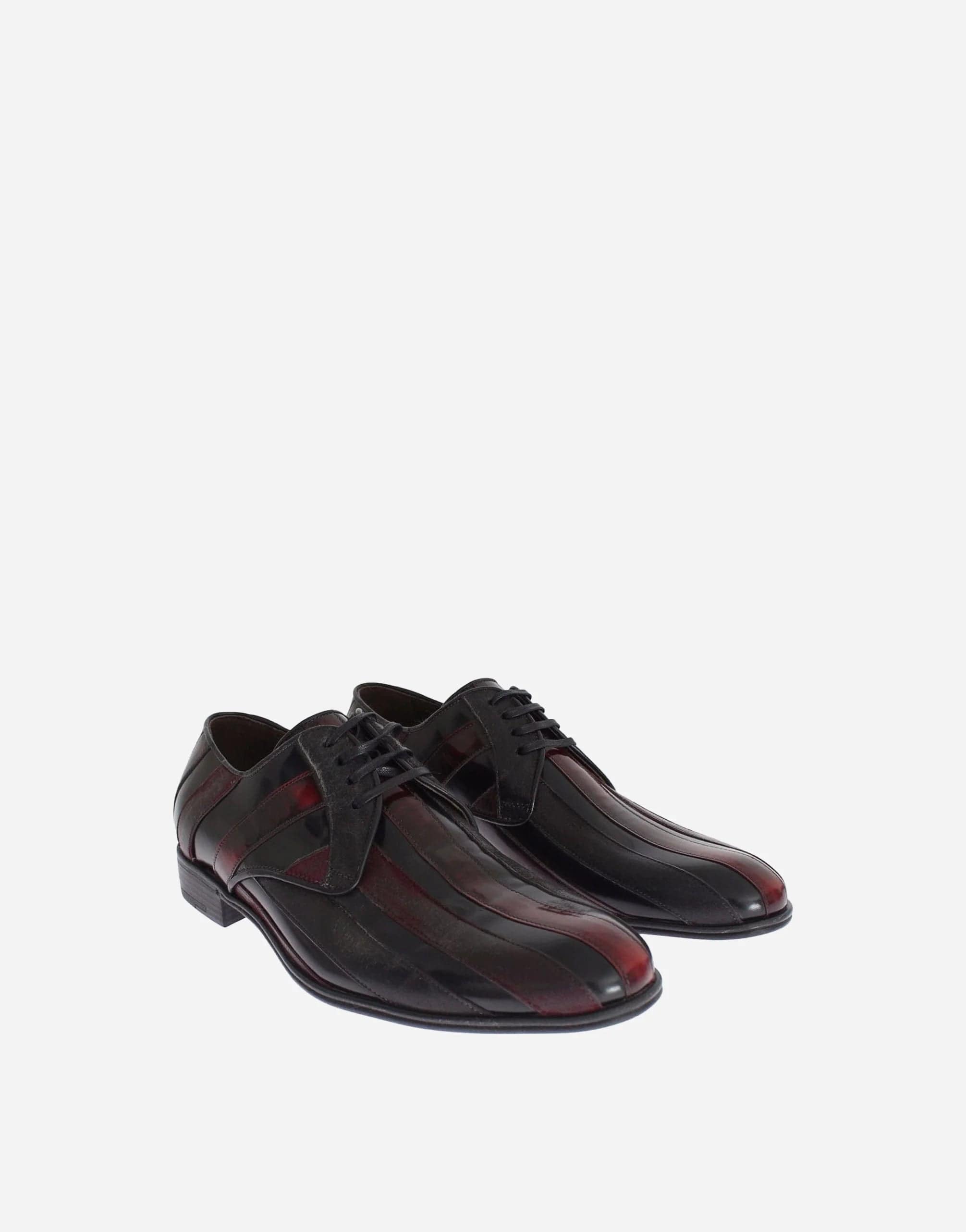 Dolce & Gabbana Striped Leather Formal Shoes