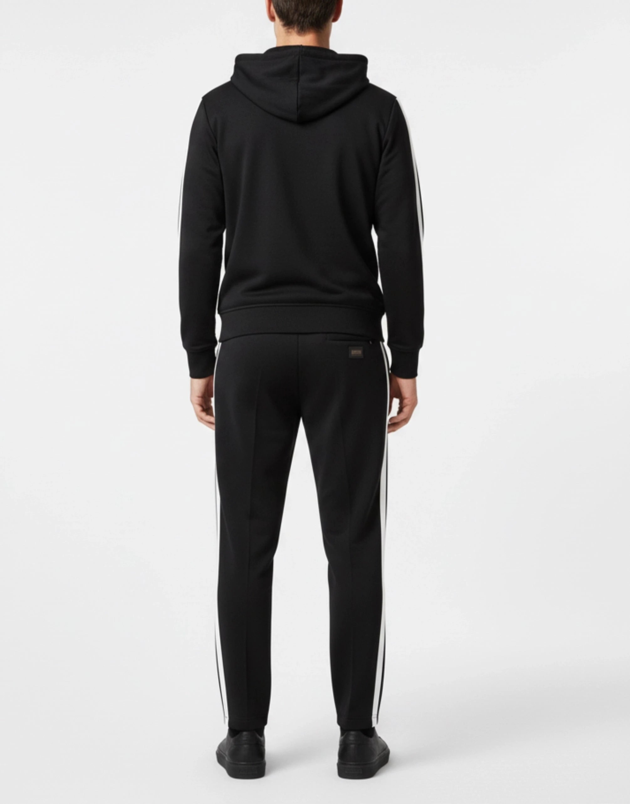 Dolce & Gabbana Striped Plaque-Logo Cotton Track Pants