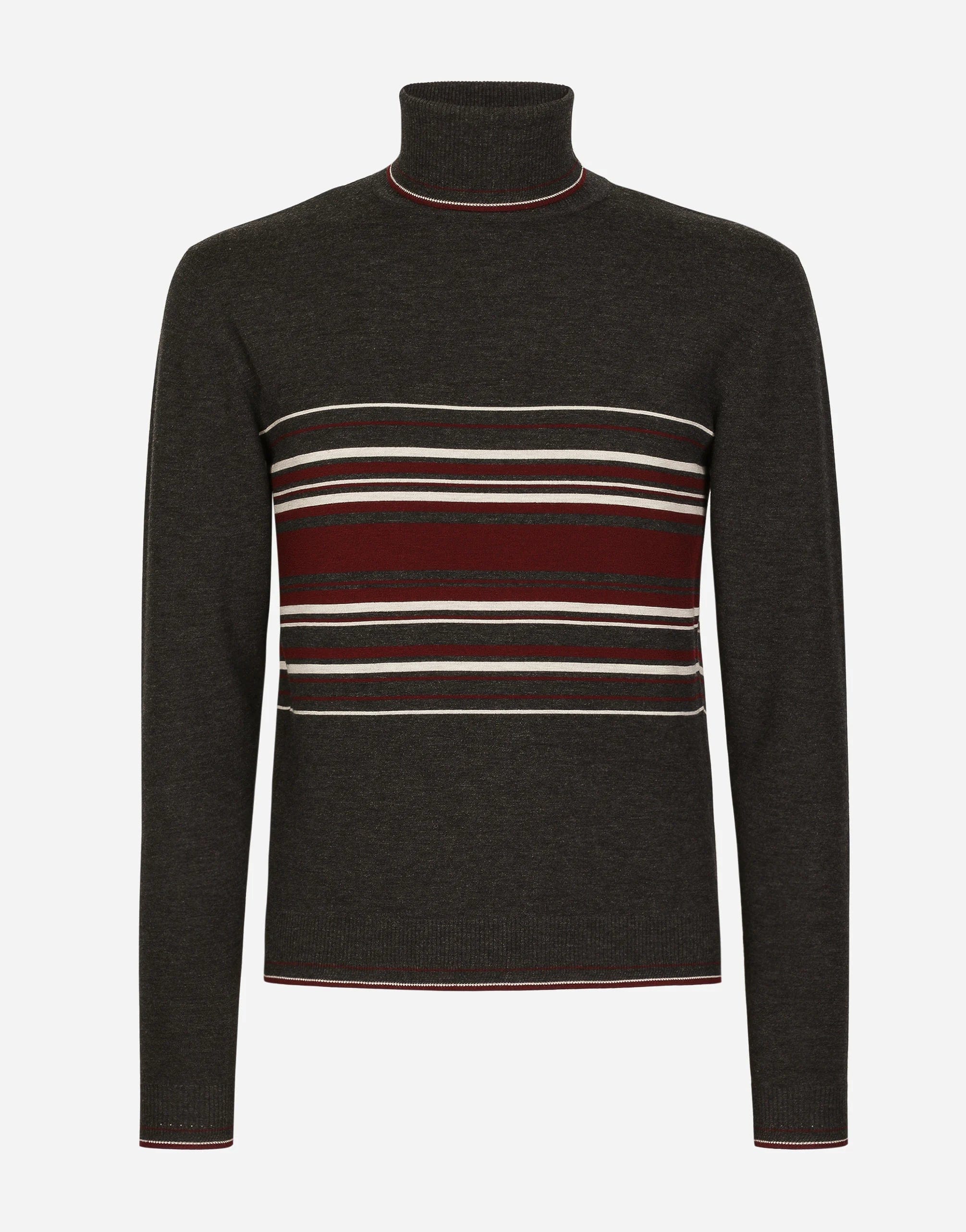 Dolce & Gabbana Striped Wool Turtleneck