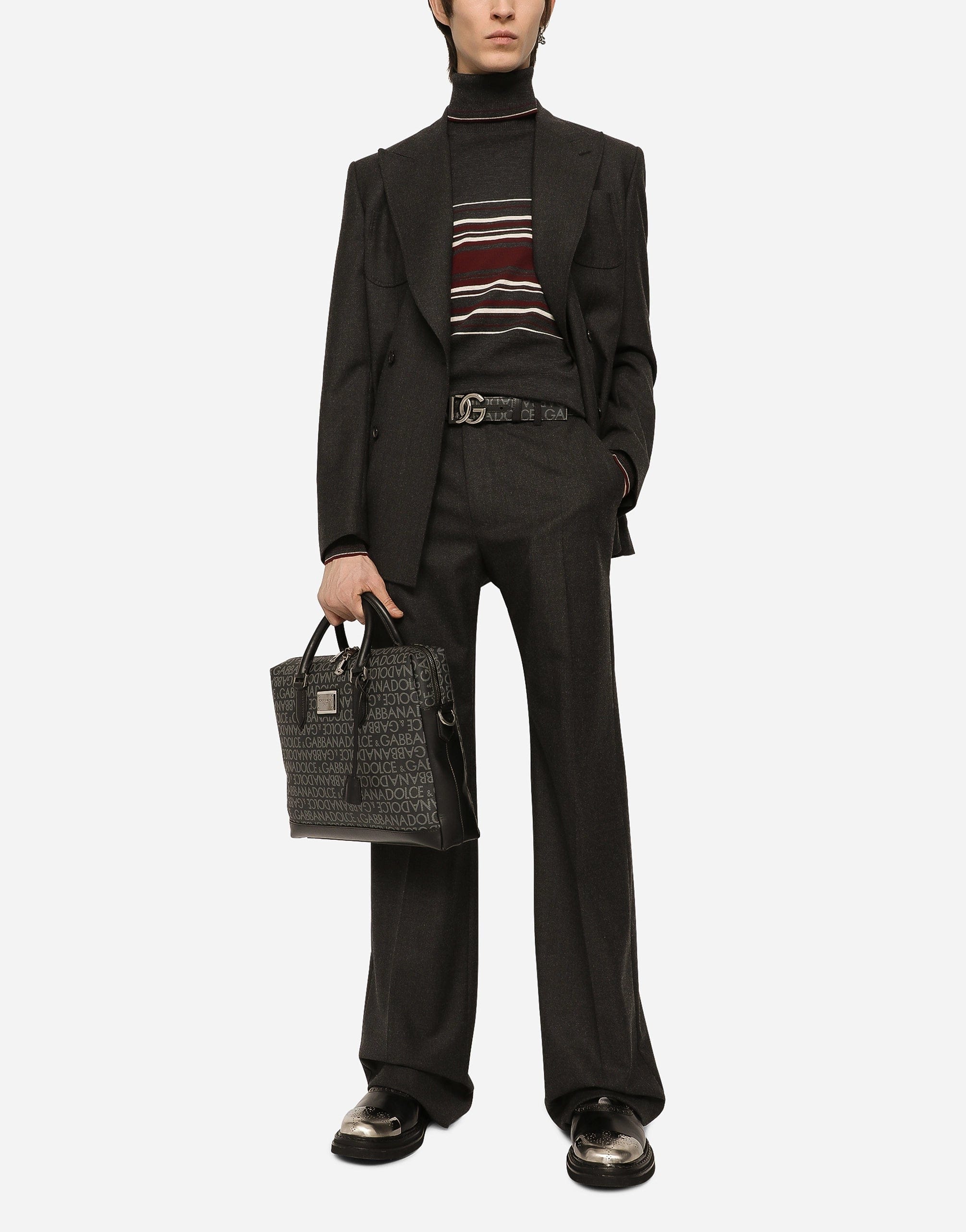 Dolce & Gabbana Striped Wool Turtleneck