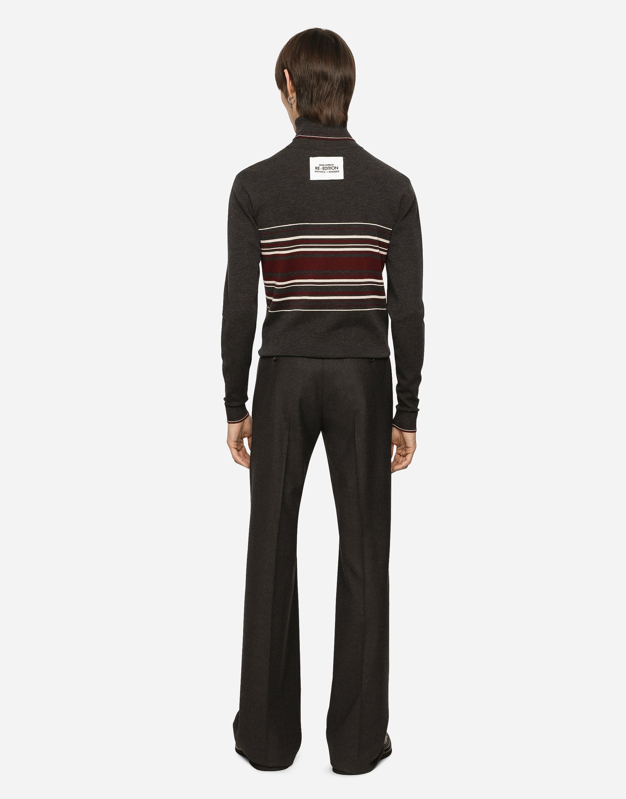 Dolce & Gabbana Striped Wool Turtleneck