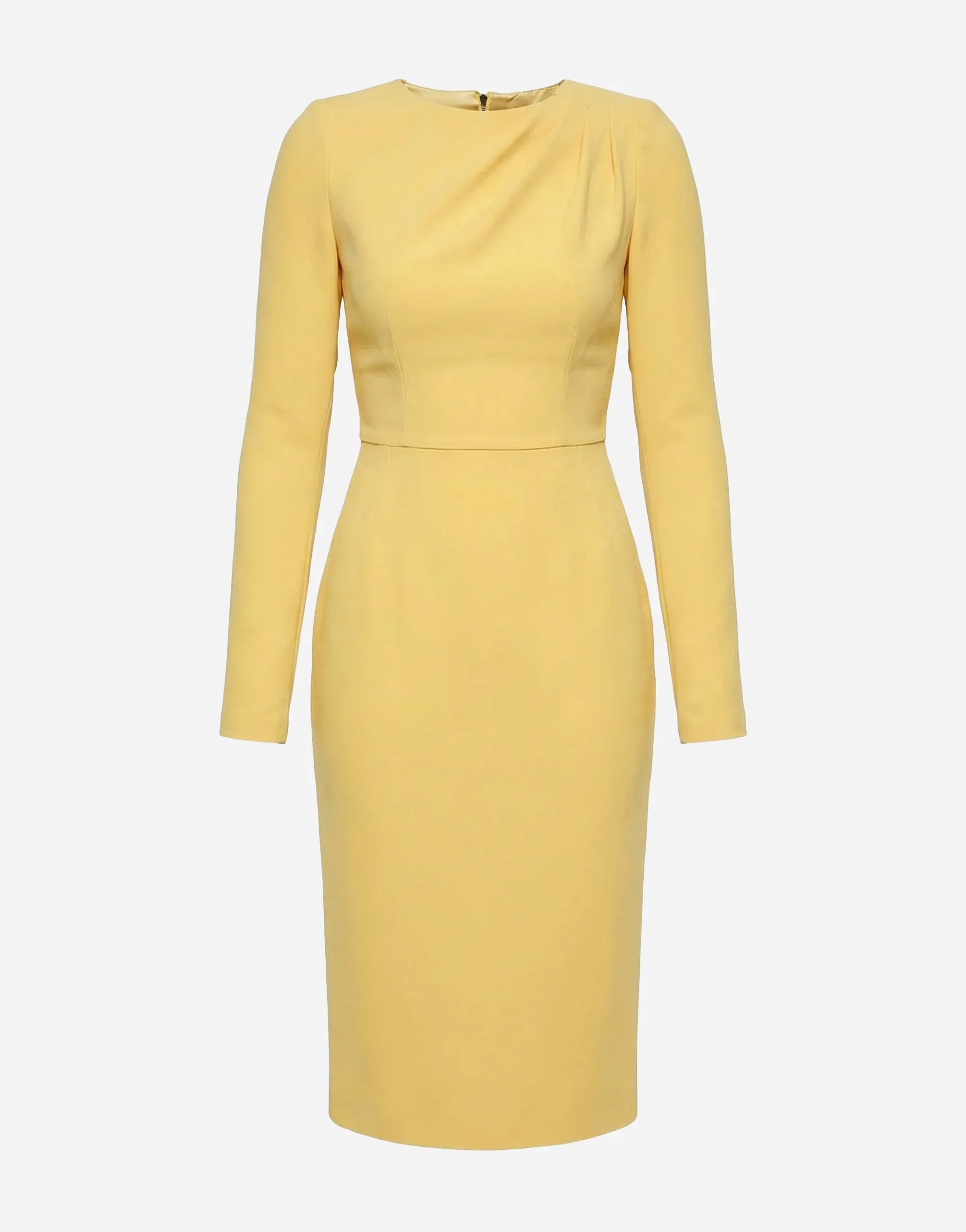 Dolce & Gabbana Structured Long-Sleeve Midi Dress