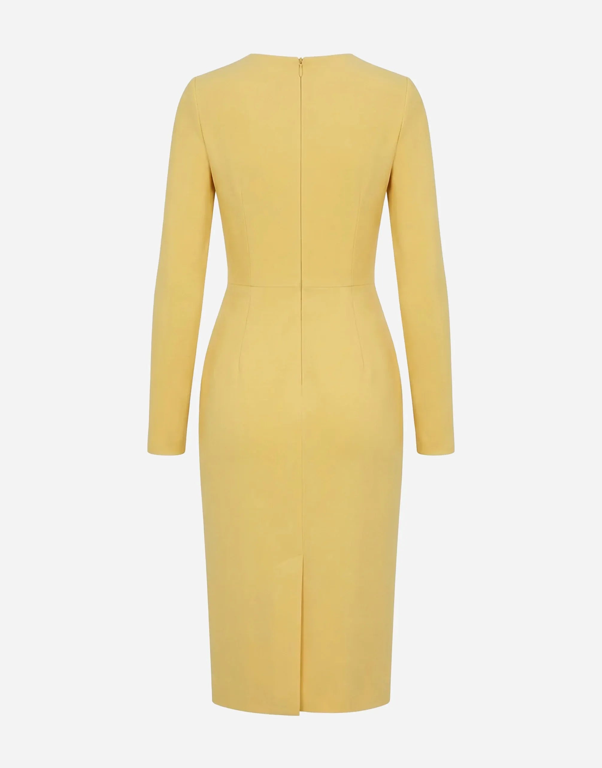 Dolce & Gabbana Structured Long-Sleeve Midi Dress