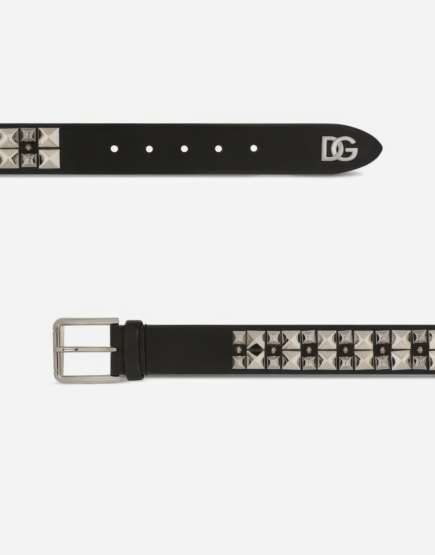 Dolce & Gabbana Stud-Detail Leather Belt