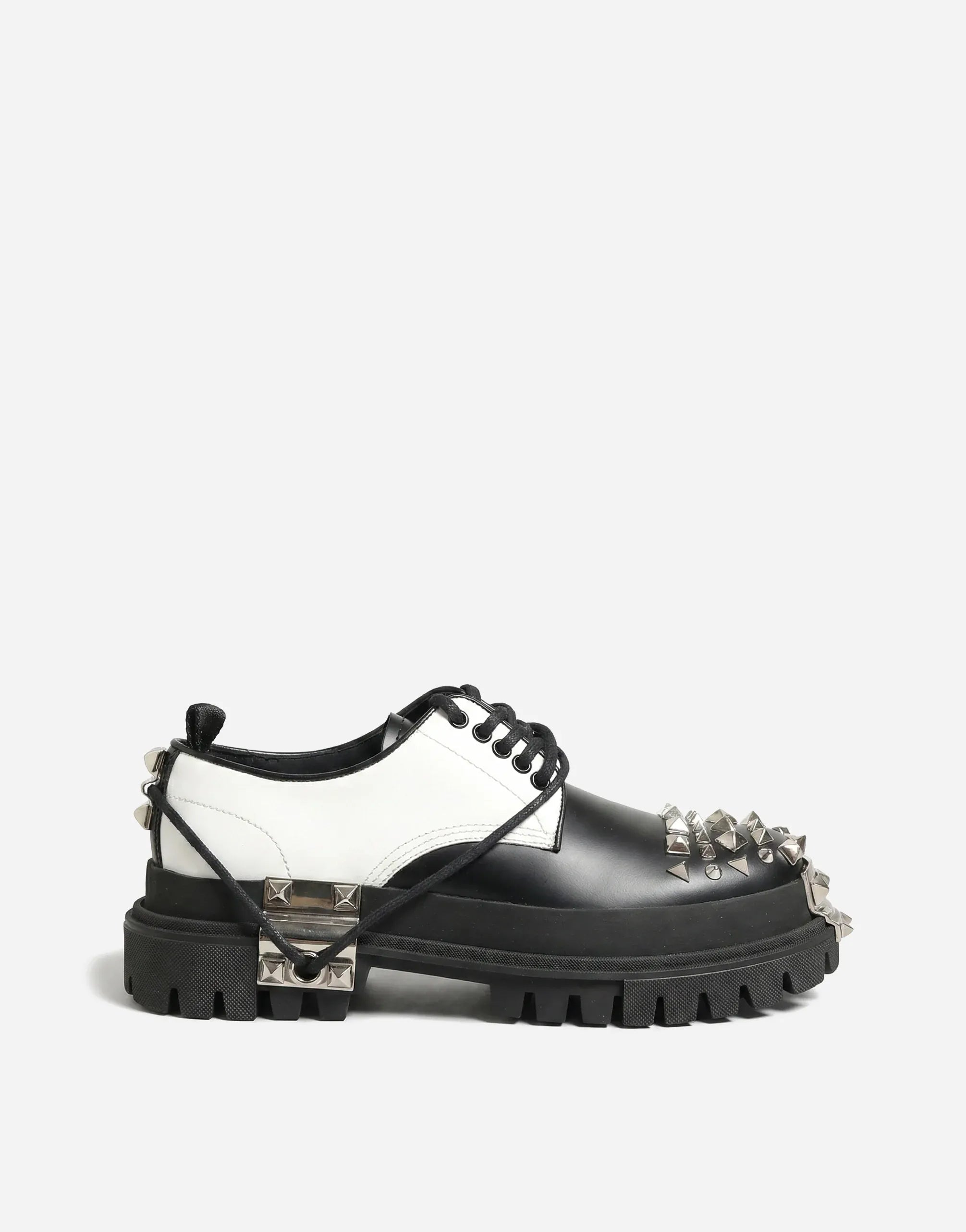 Dolce & Gabbana Studded Leather Hi-Trekking Derby Shoes