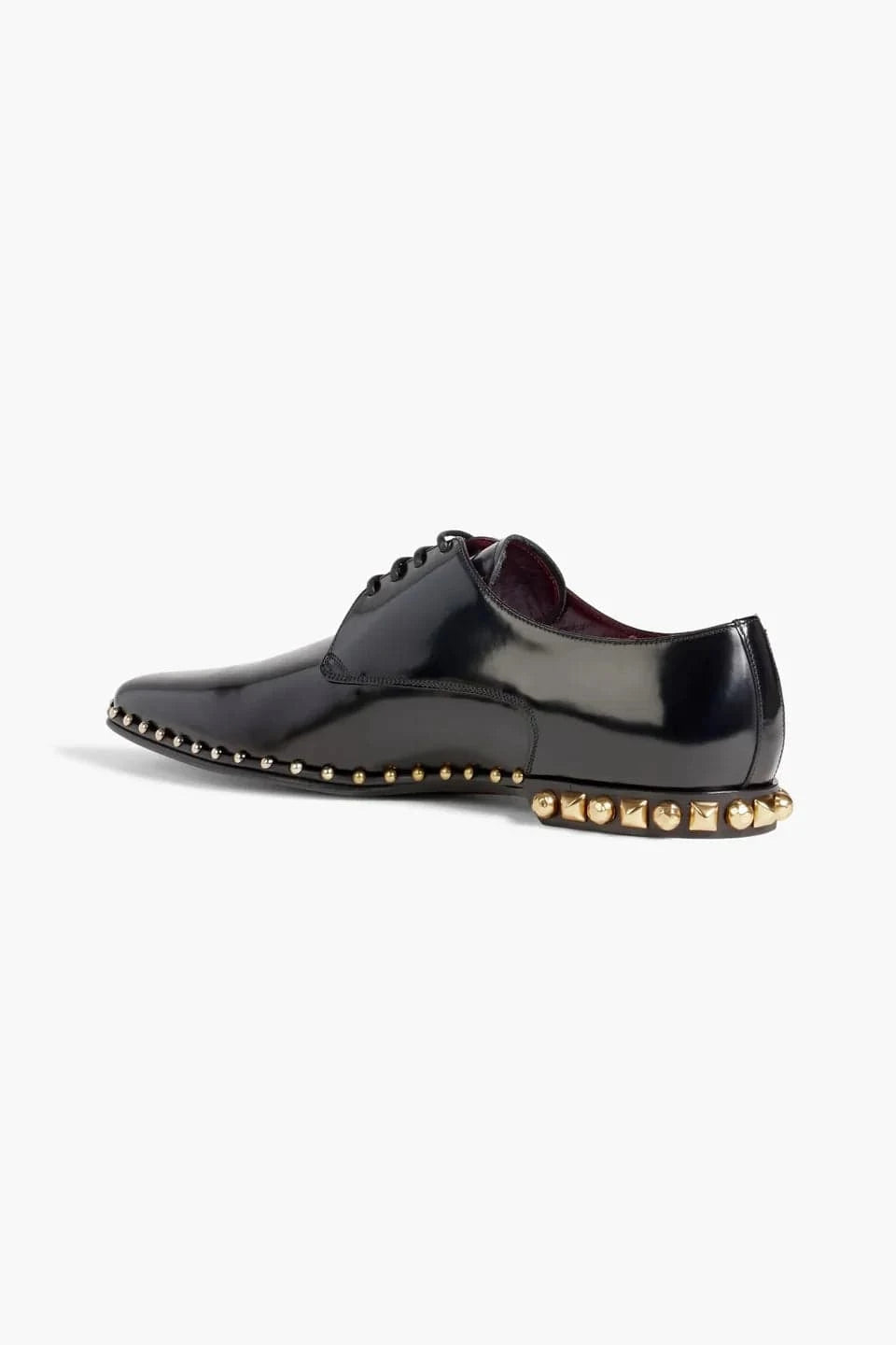 Dolce & Gabbana Dolce & Gabbana Studded Polished Leather Derby Shoes