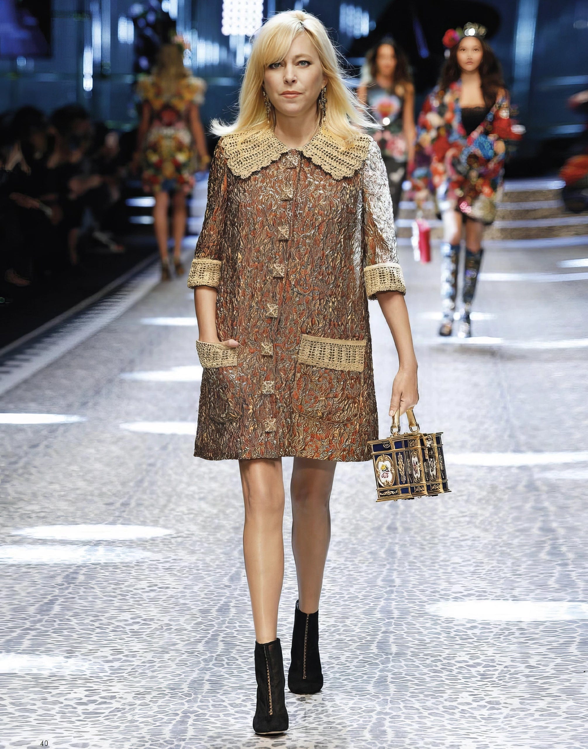 Dolce & Gabbana Suede And Tulle Short Boots