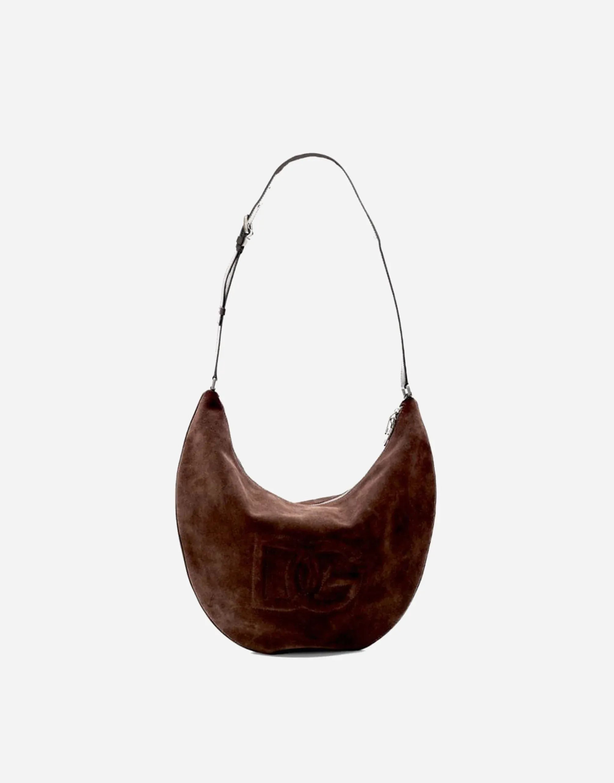 Dolce & Gabbana Suede Half-Moon Shoulder Bag