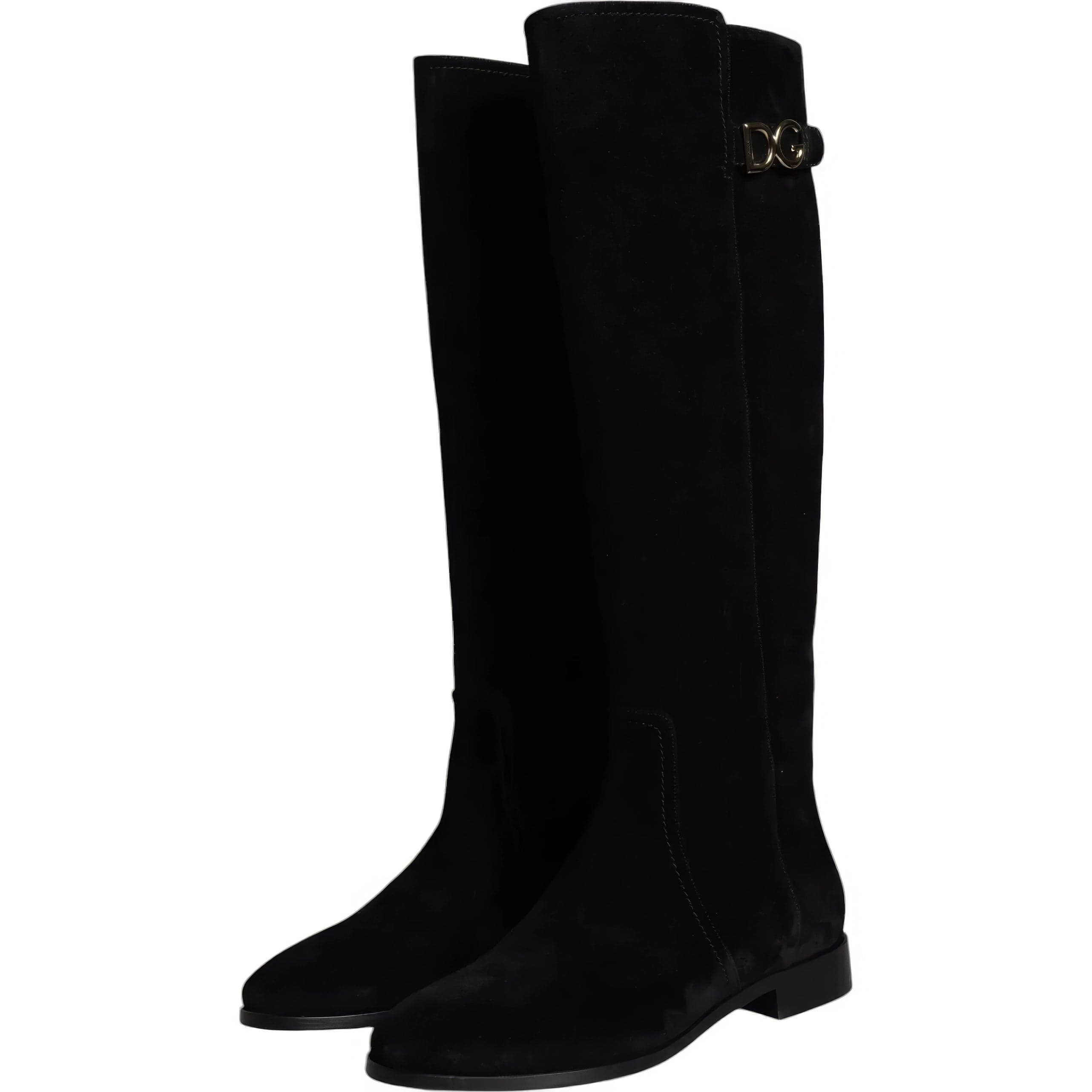 Dolce & Gabbana Suede Knee-High Boots