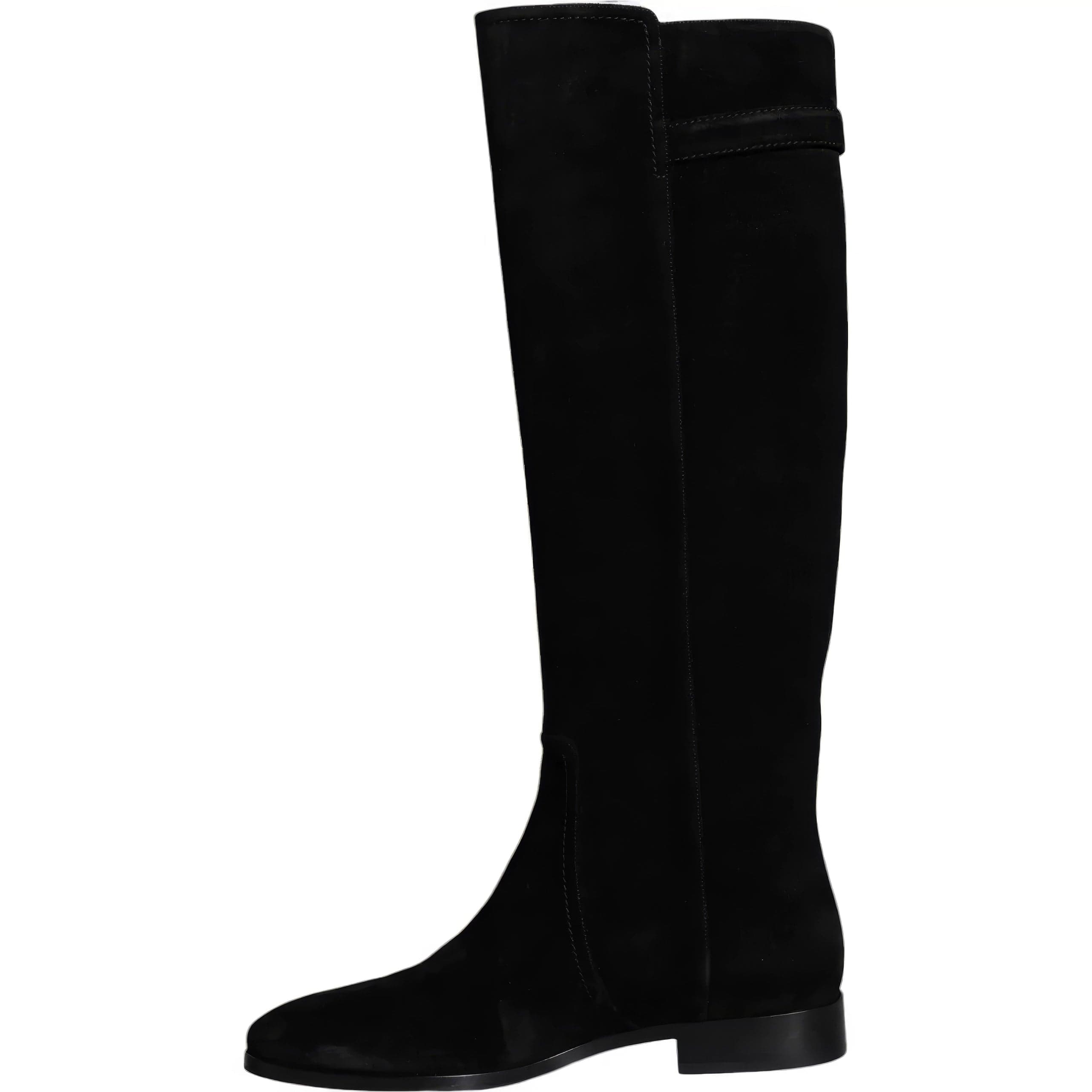 Dolce Gabbana Suede Knee High Boots Sendegaro